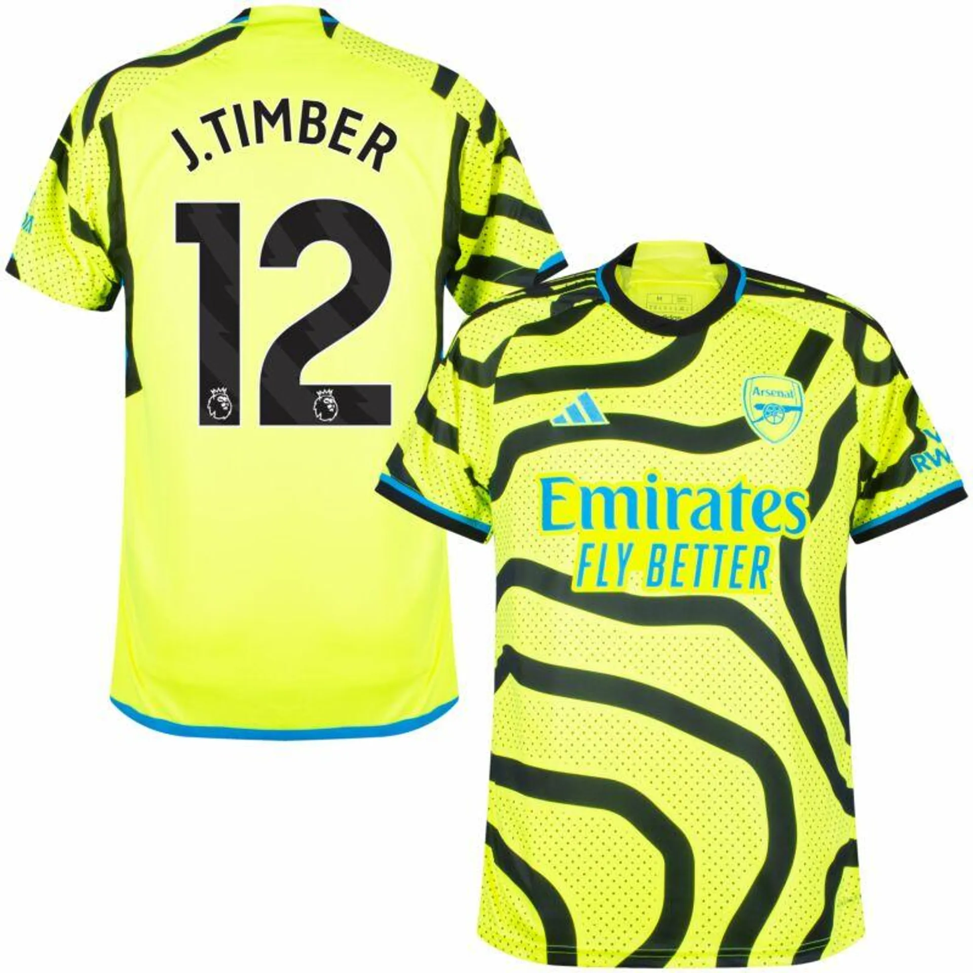 adidas Arsenal Away J.Timber 12 Jersey 2023-2024 (Premier League)