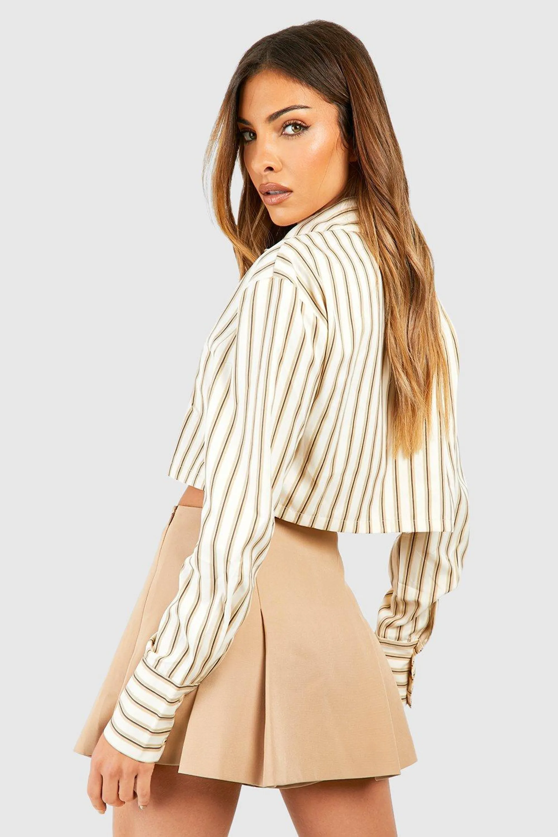 Stripe Cropped Shirt