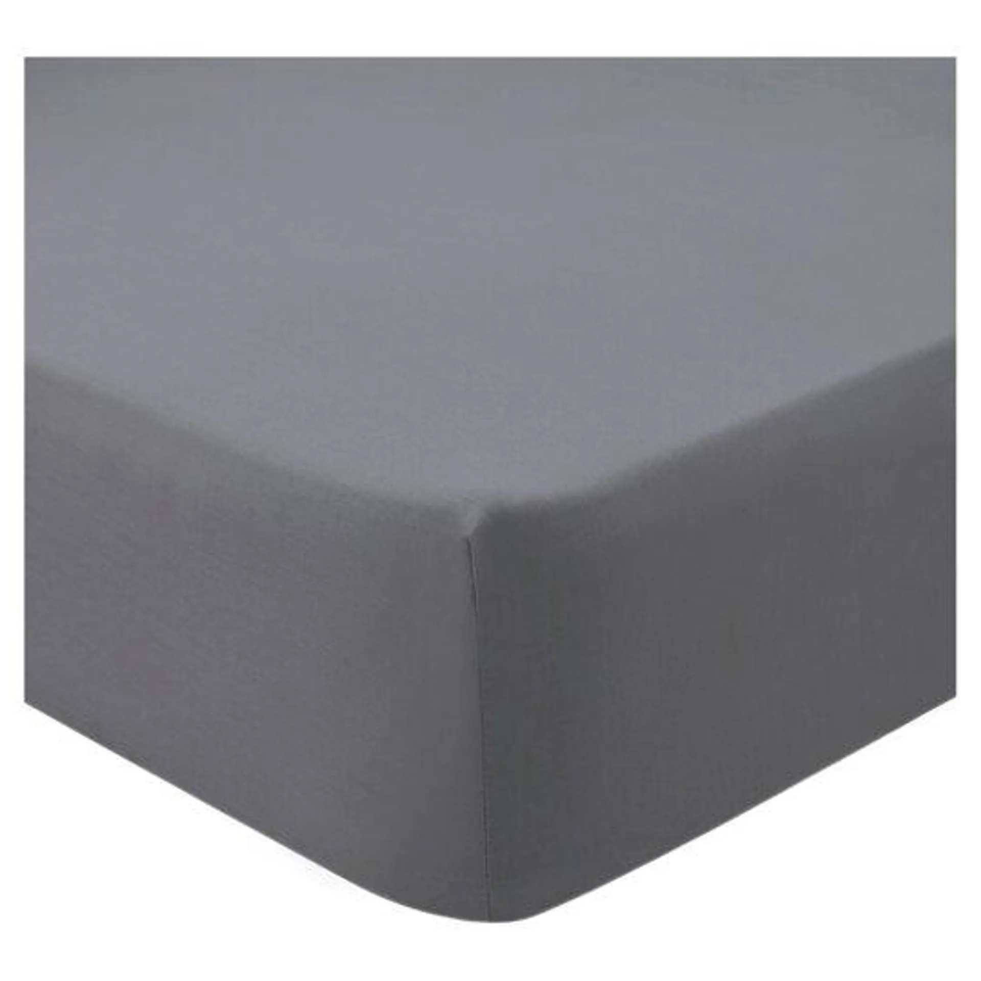 Tesco Fitted Sheet Grey Single