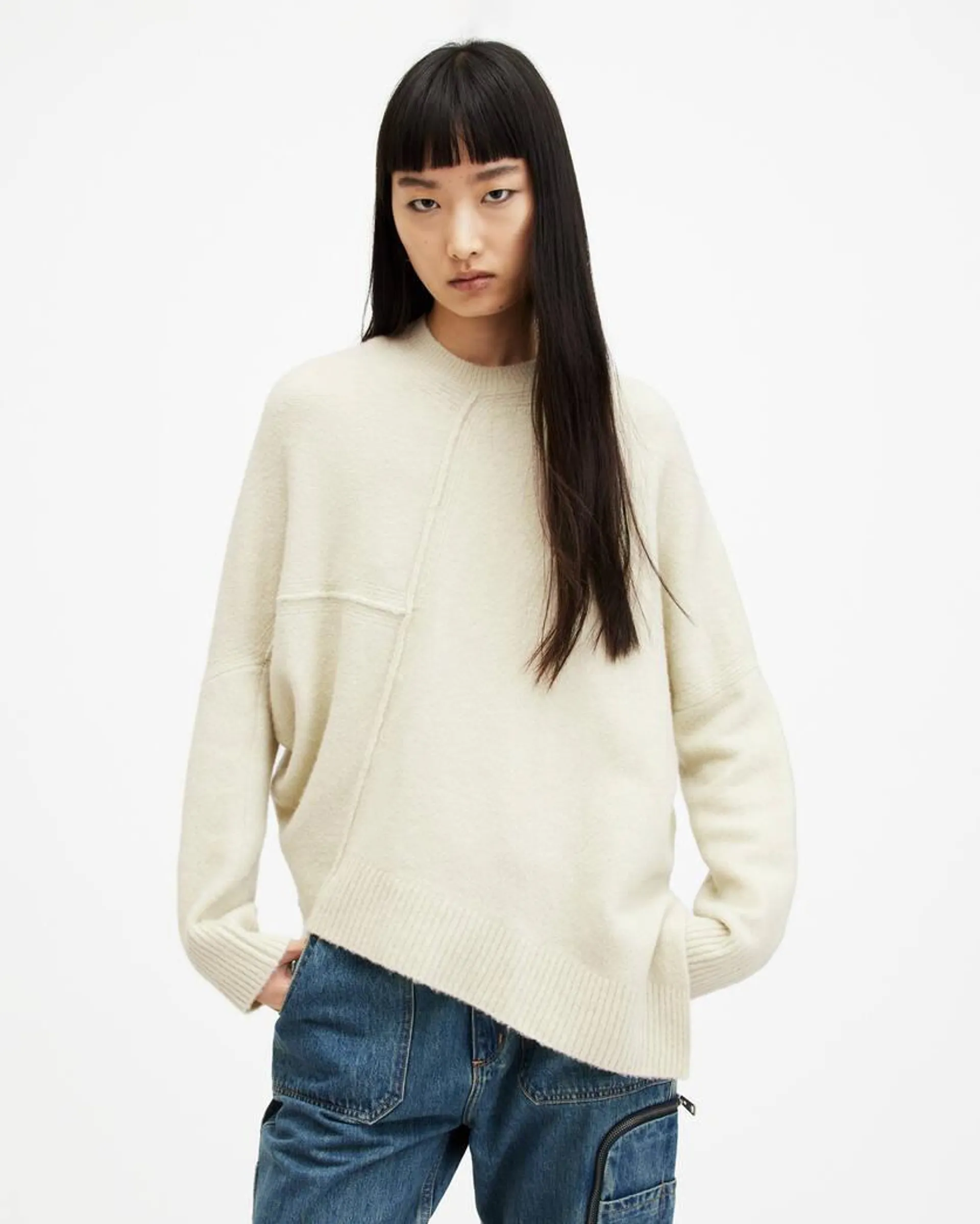 Lock Crew Neck Asymmetric Jumper