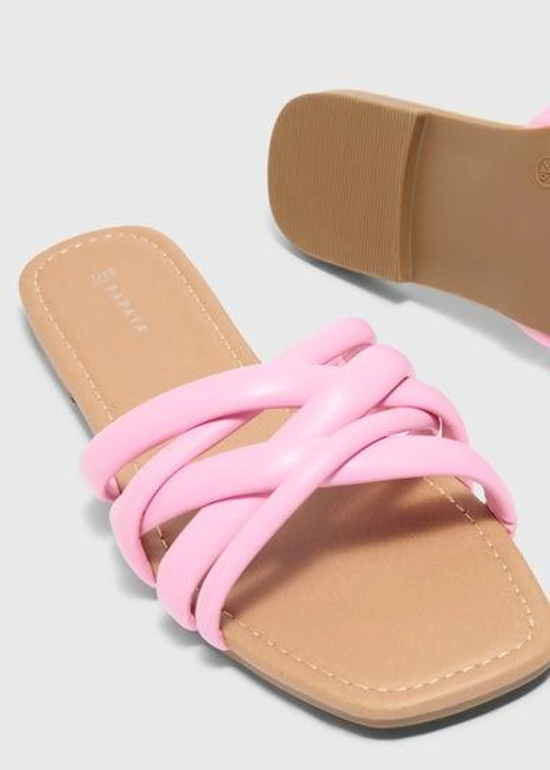 Pink Strappy Mules