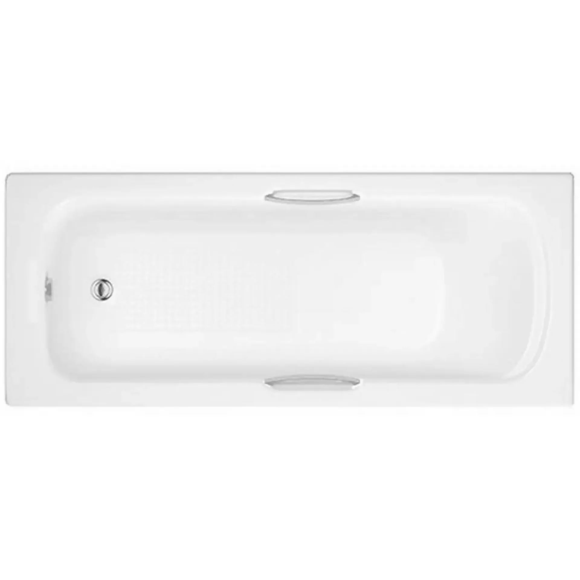 Claro White Straight Bath with Grips - 1675 x 700mm