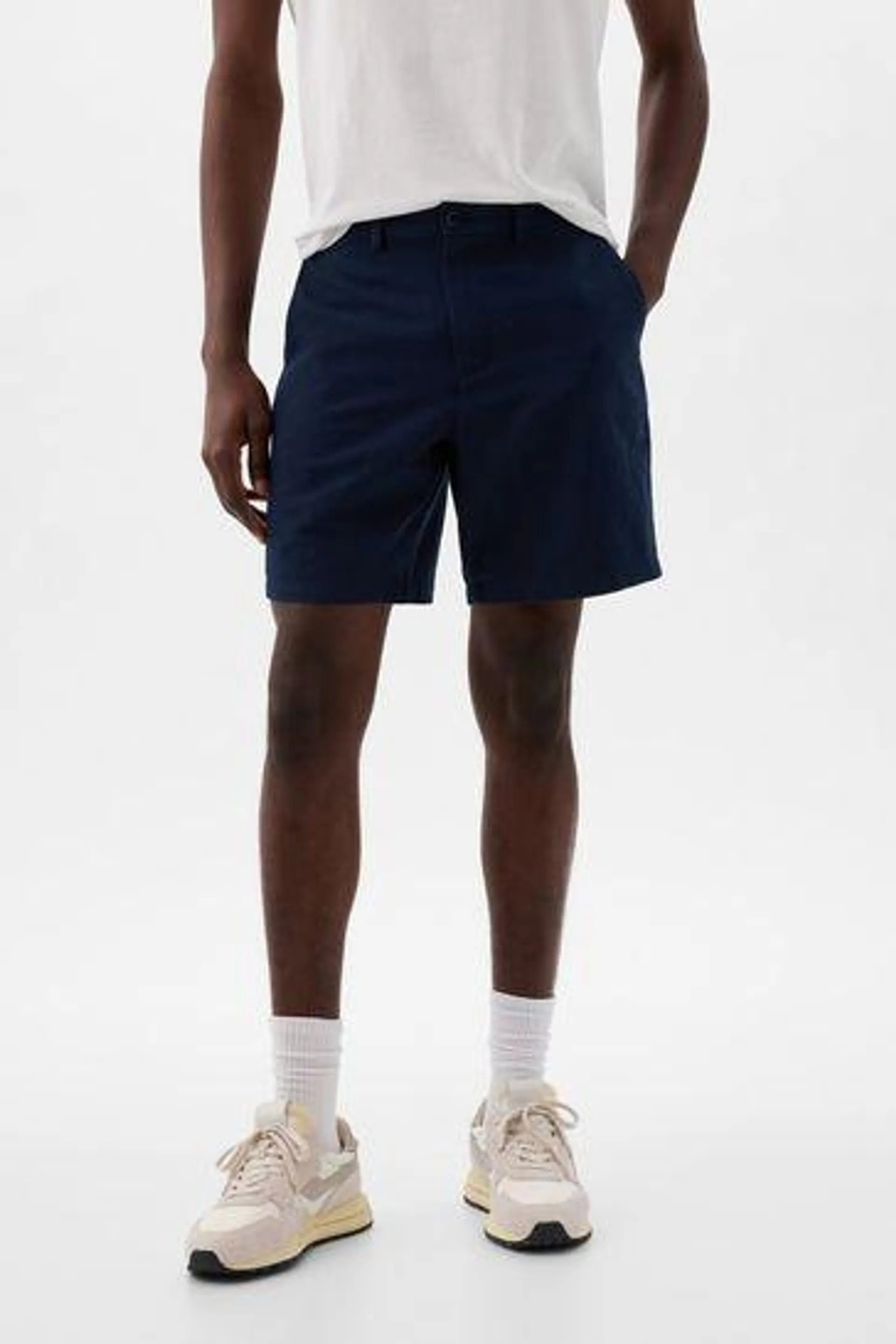 Linen Cotton Flat Front Shorts