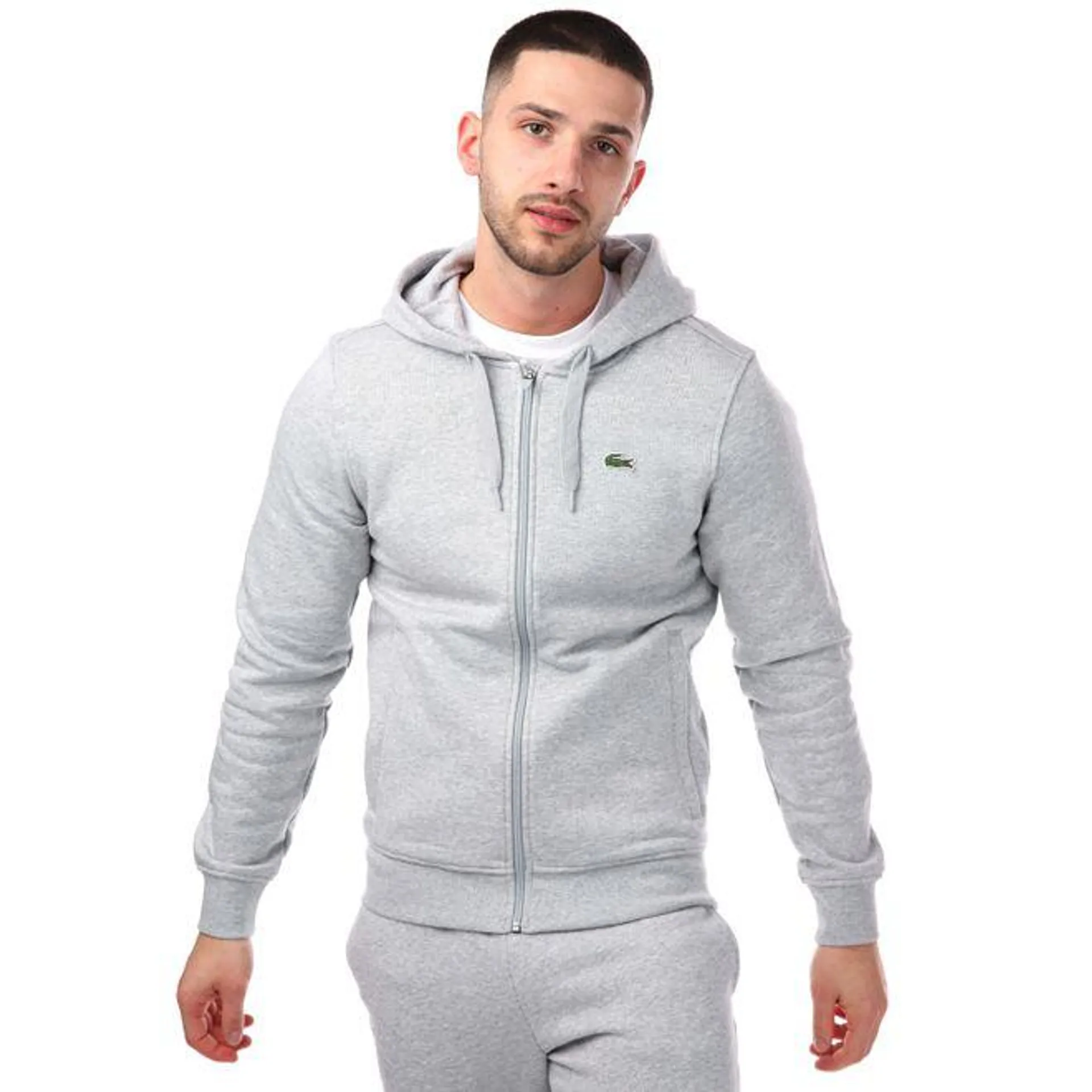 Lacoste Mens Sport Fleece Hoody in Grey