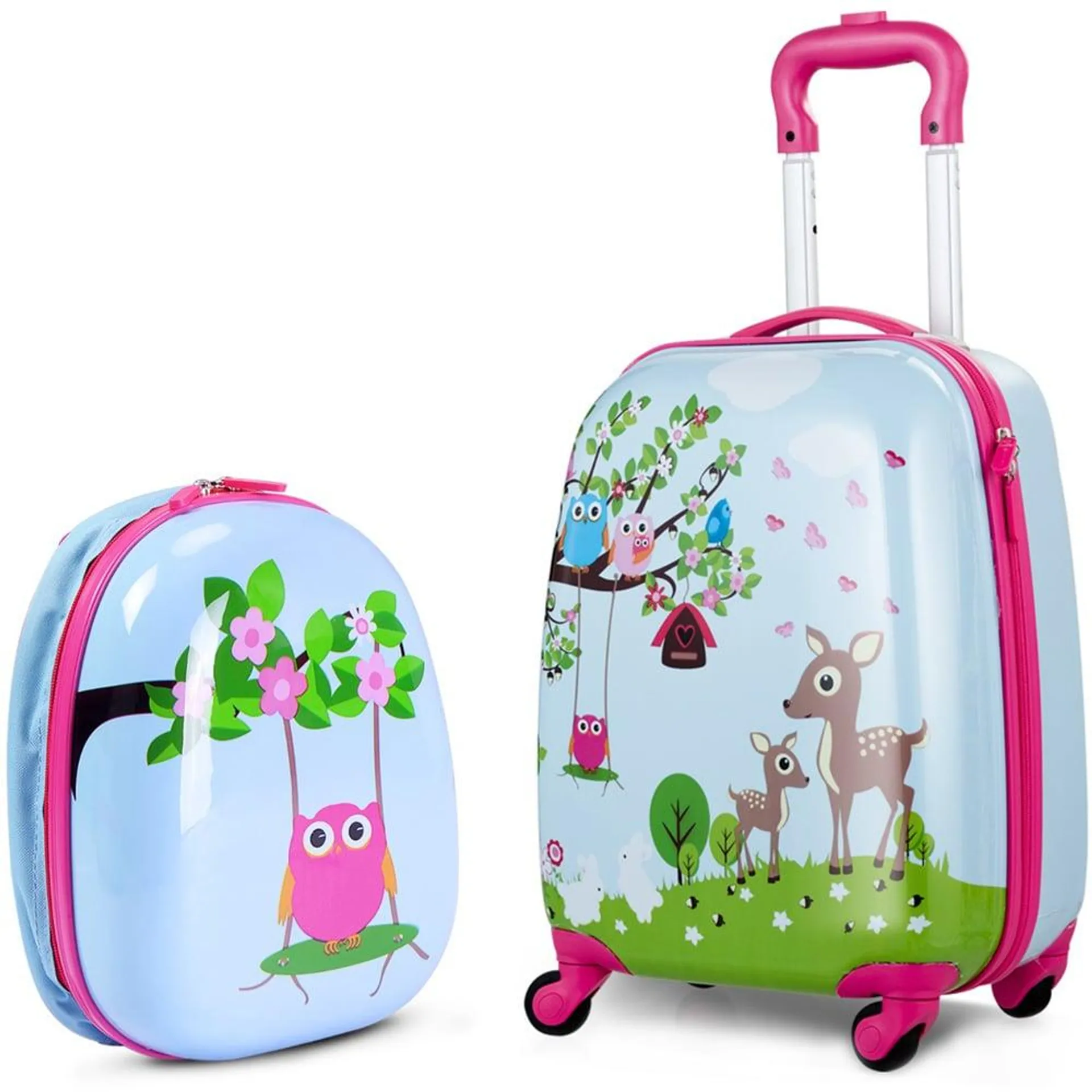 Costway Kids Forest 2 Piece Luggage Set