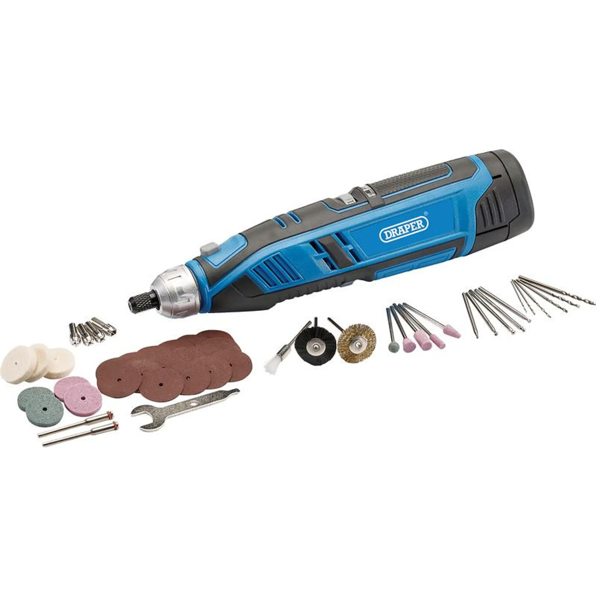 Draper 12V Rotary Multi-Tool Kit (50 piece) 1 x 1.5Ah