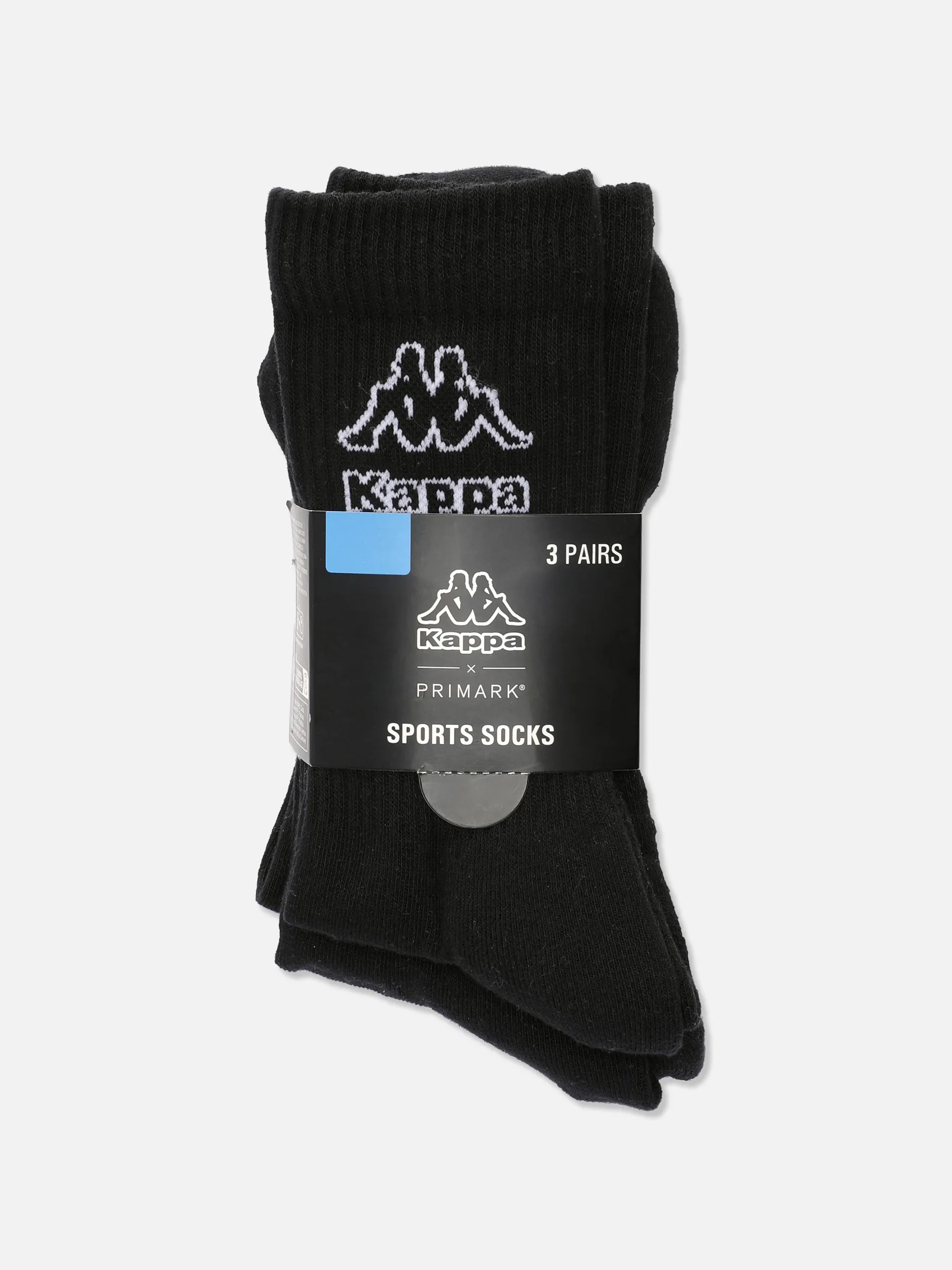 3pk Kappa x Primark Logo Crew Socks