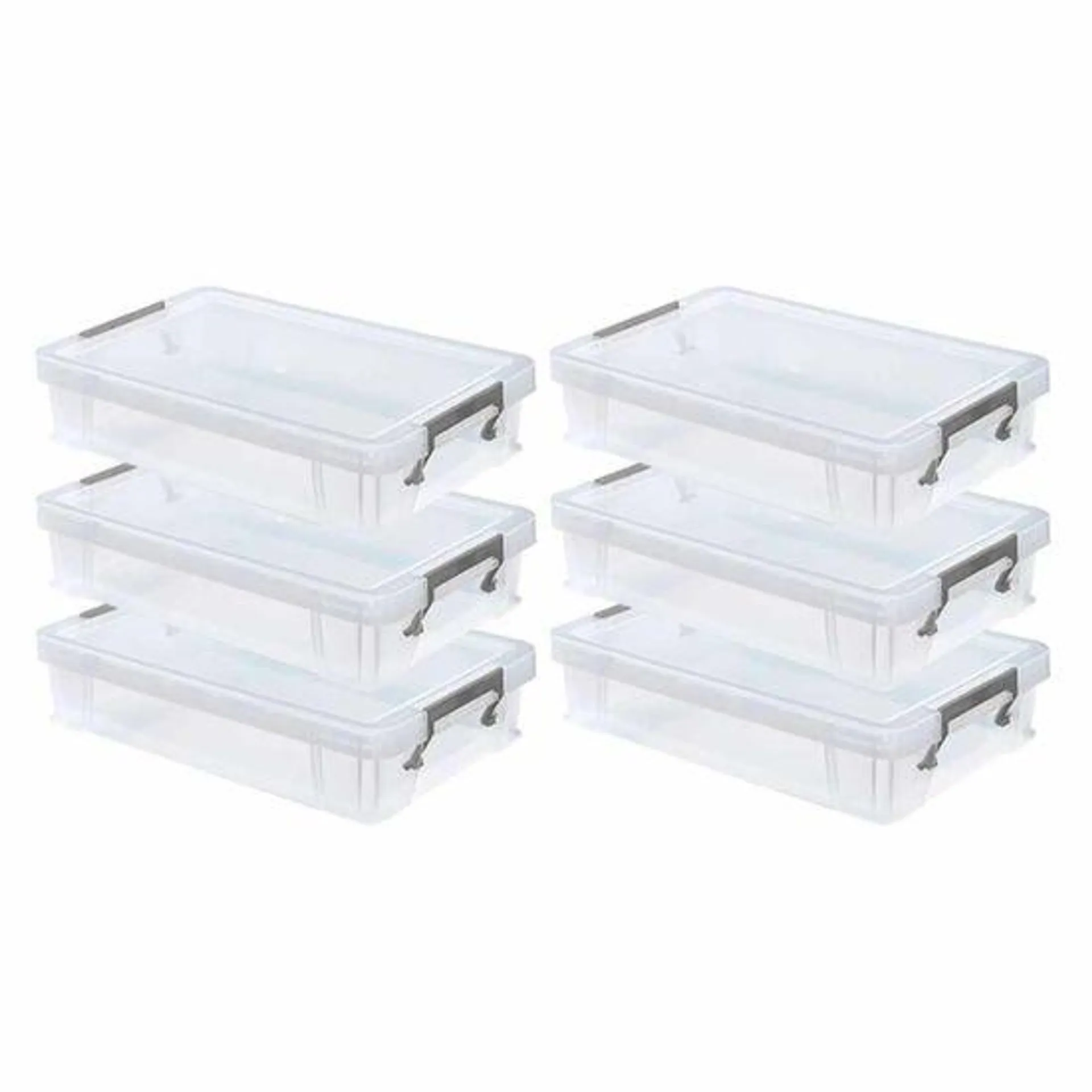 Whitefurze Allstore Plastic Storage Box 5.5 Litre Pack of 6