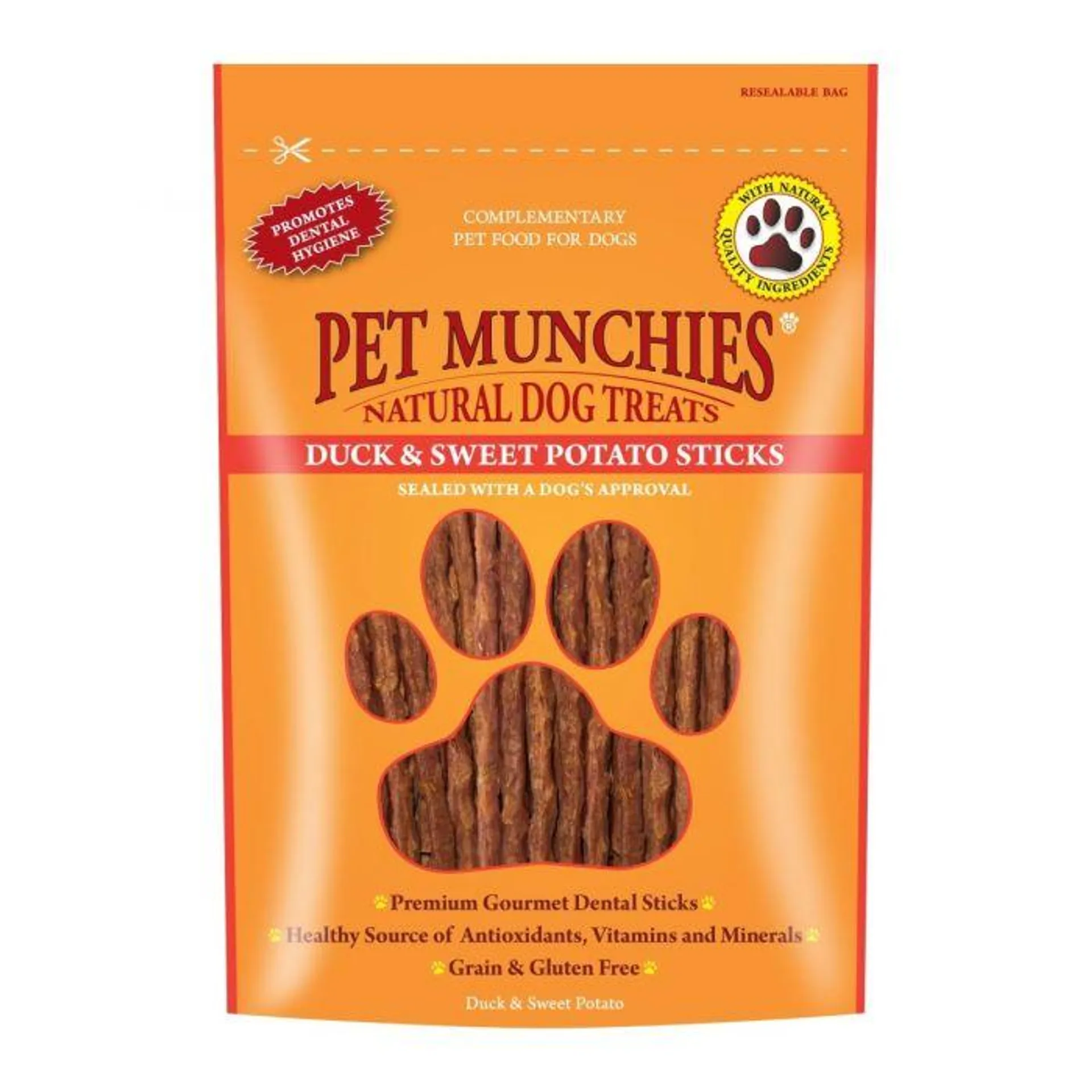 Pet Munchies Duck & Sweet Potato Sticks 90G