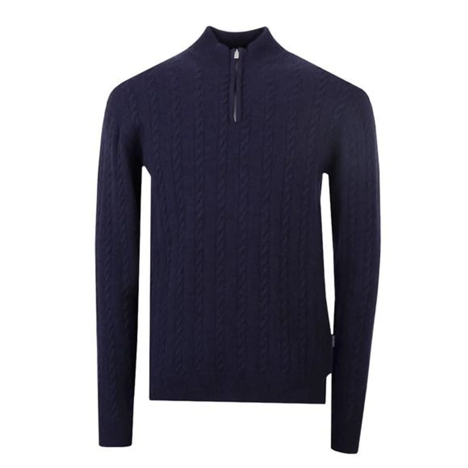 Mens Blue Glanlough 1/2 Zip Jumper