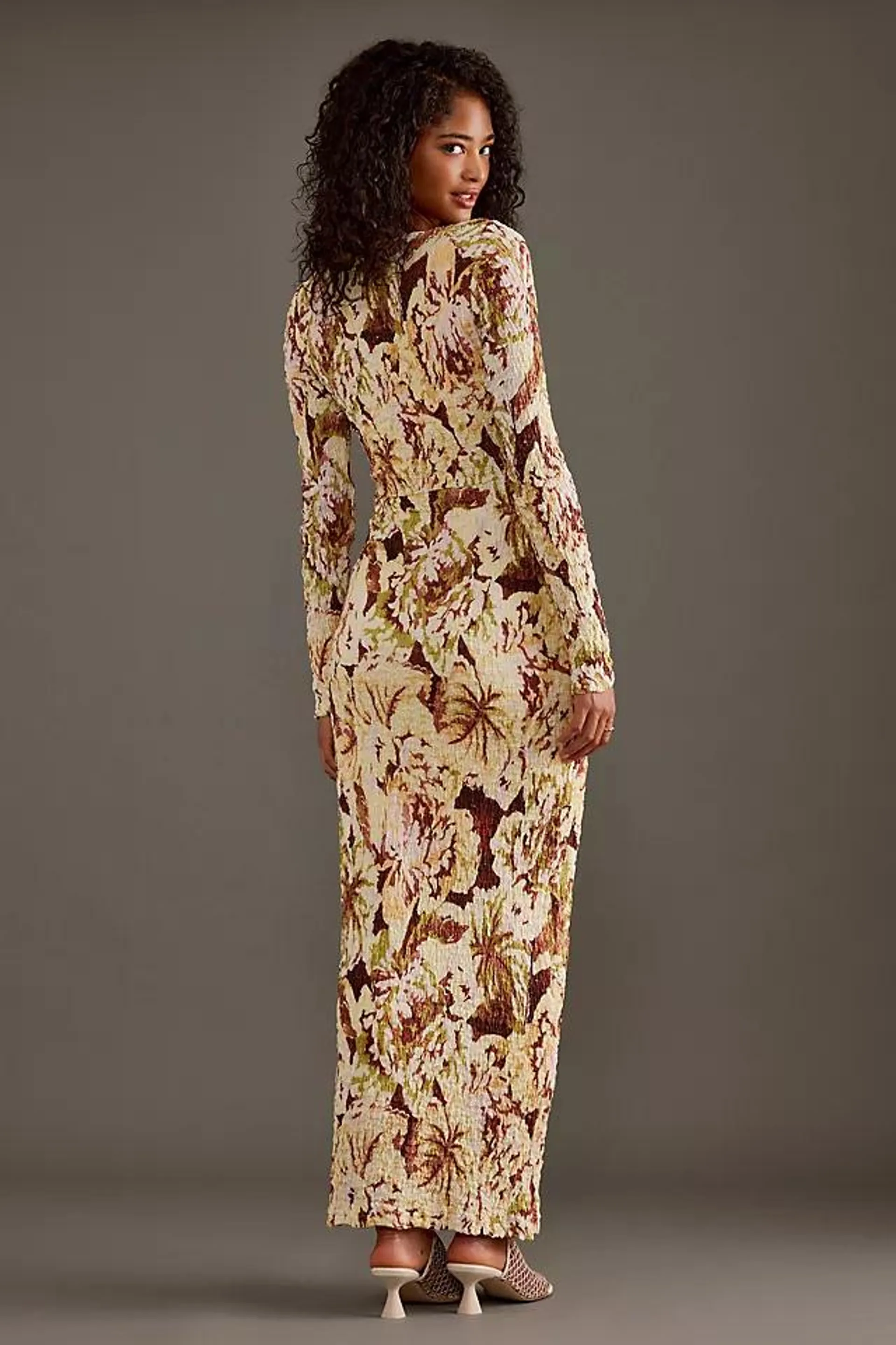 Significant Other Simona Long-Sleeve Cutout Maxi Dress