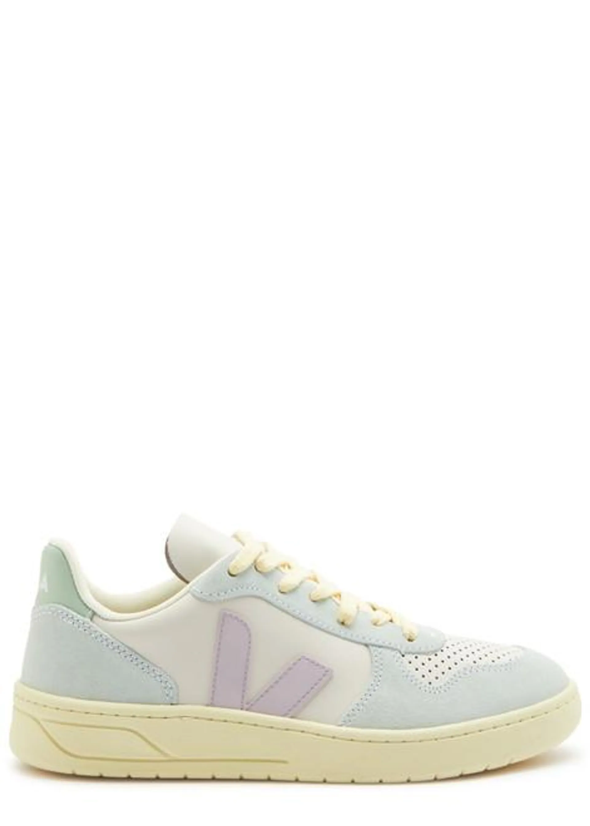 V-10 panelled leather sneakers