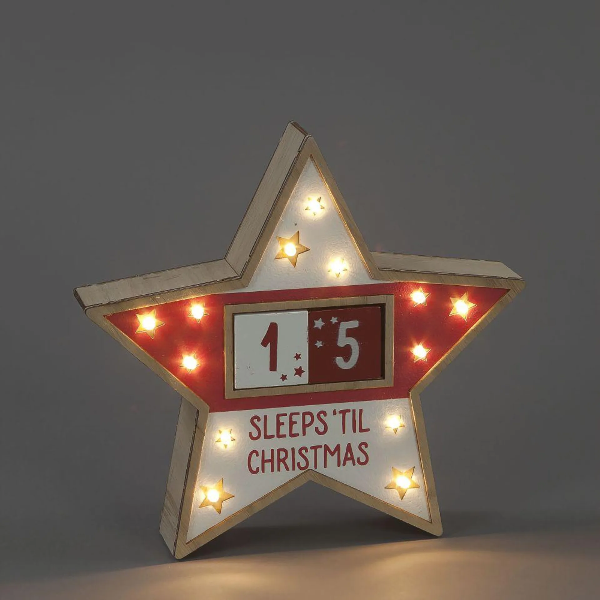 Battery Operated 20cm Star Advent Calendar