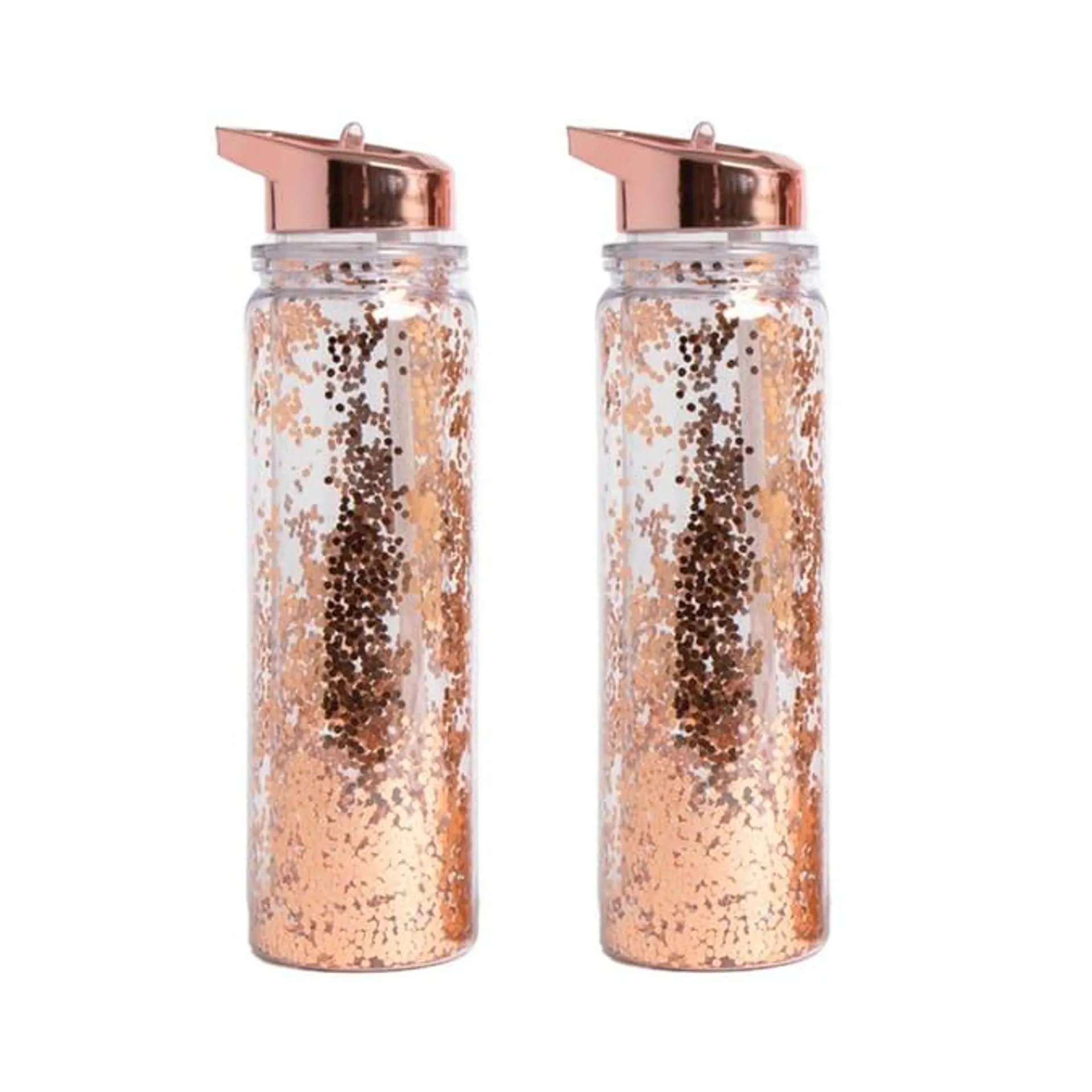 Dreamer Glitter Water Bottle 2 Pack - Copper