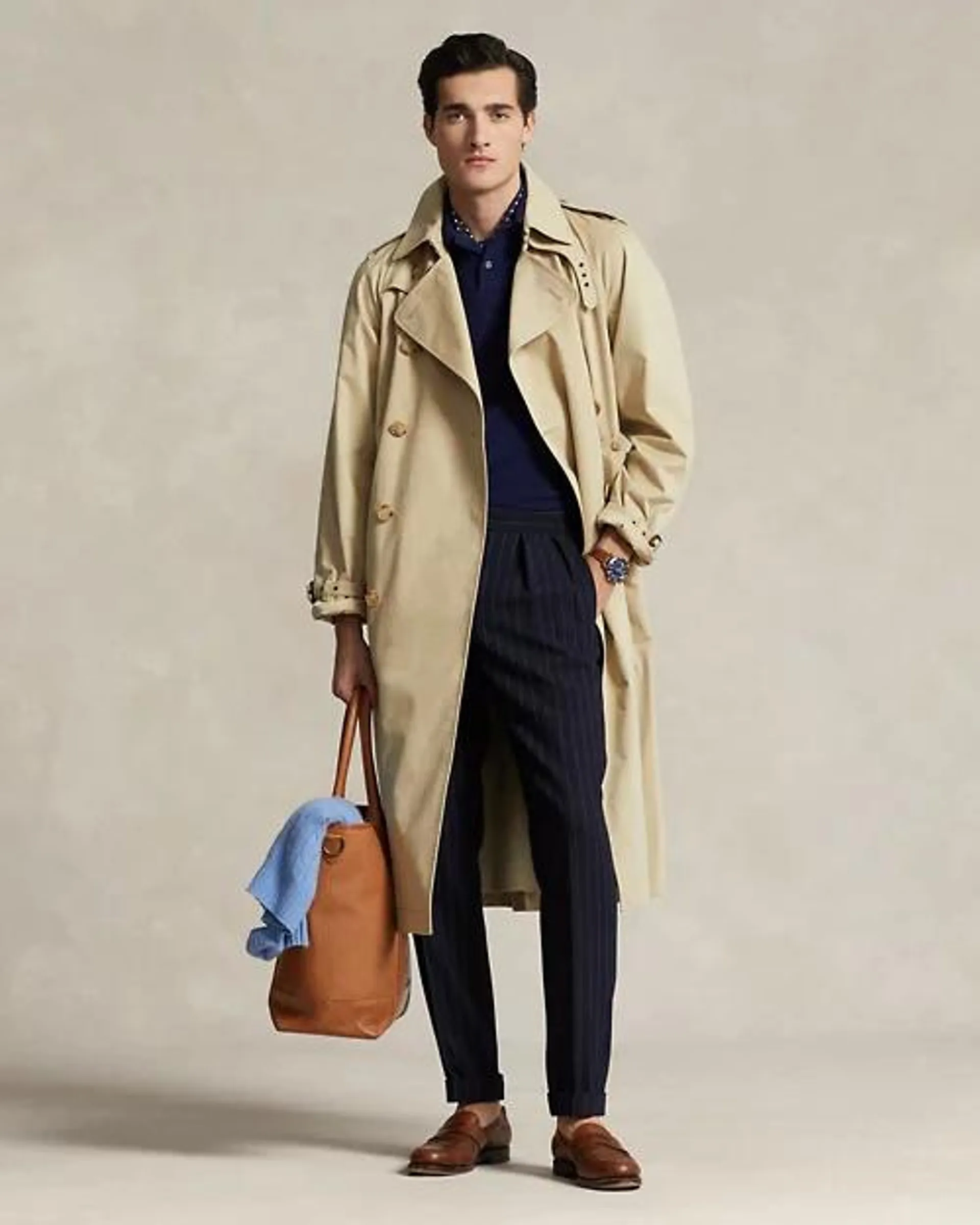 Lightweight Cotton-Blend Trench Coat