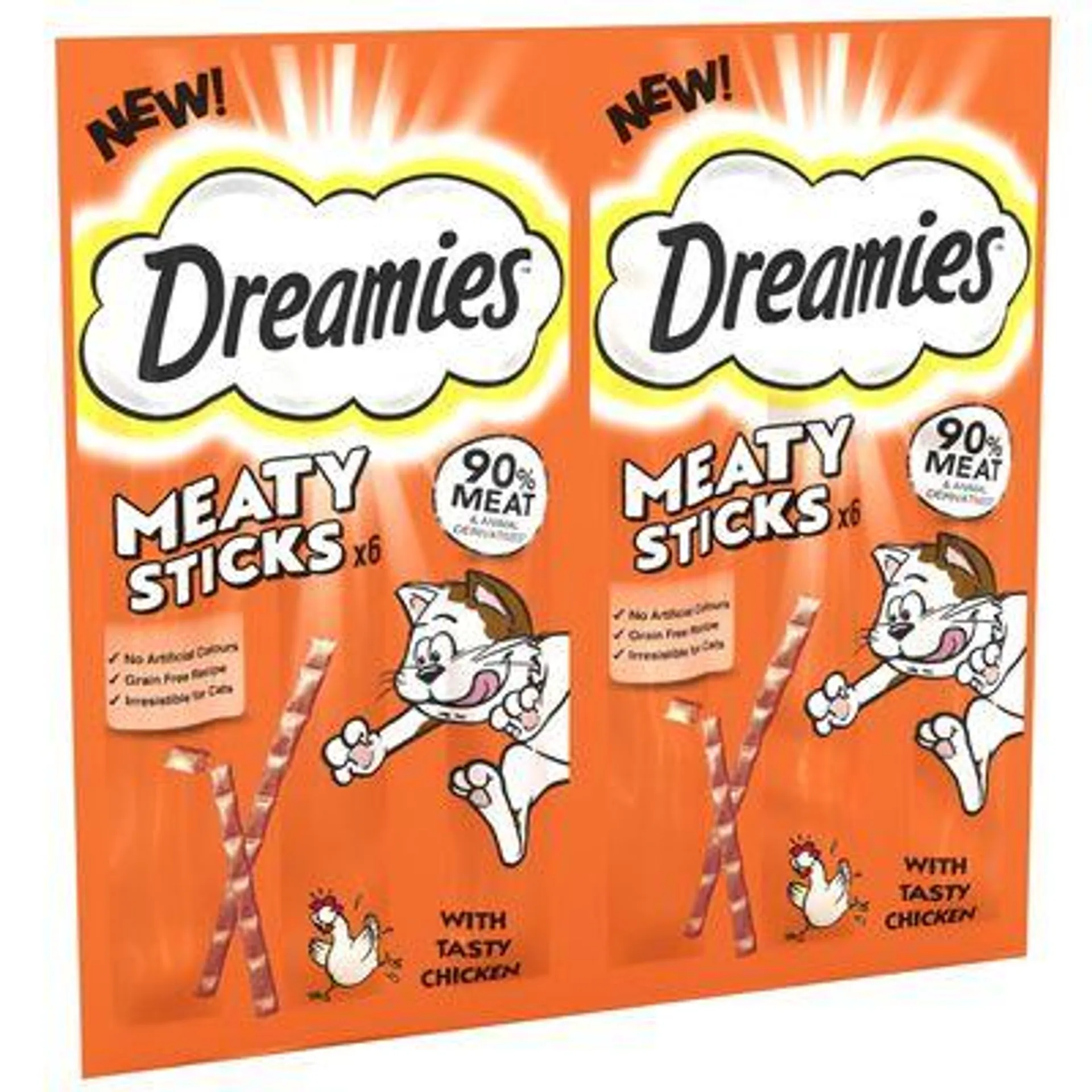 30g Dreamies Meaty Sticks Cat Snacks - 25% Off! *