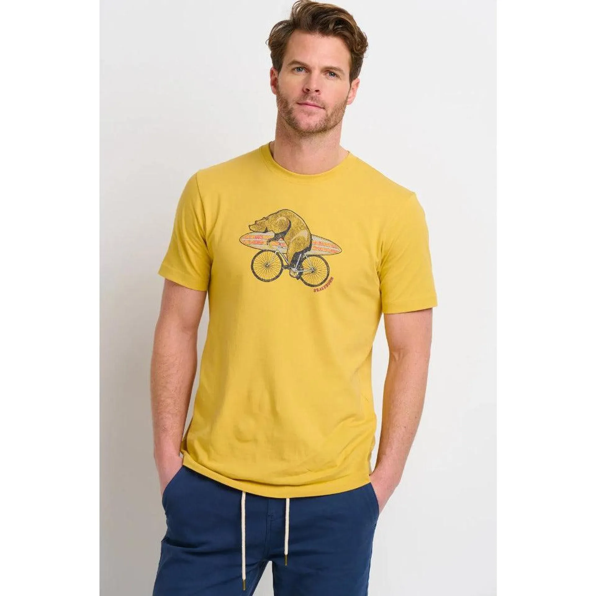 Brakeburn Bear Bike Tee - Yellow