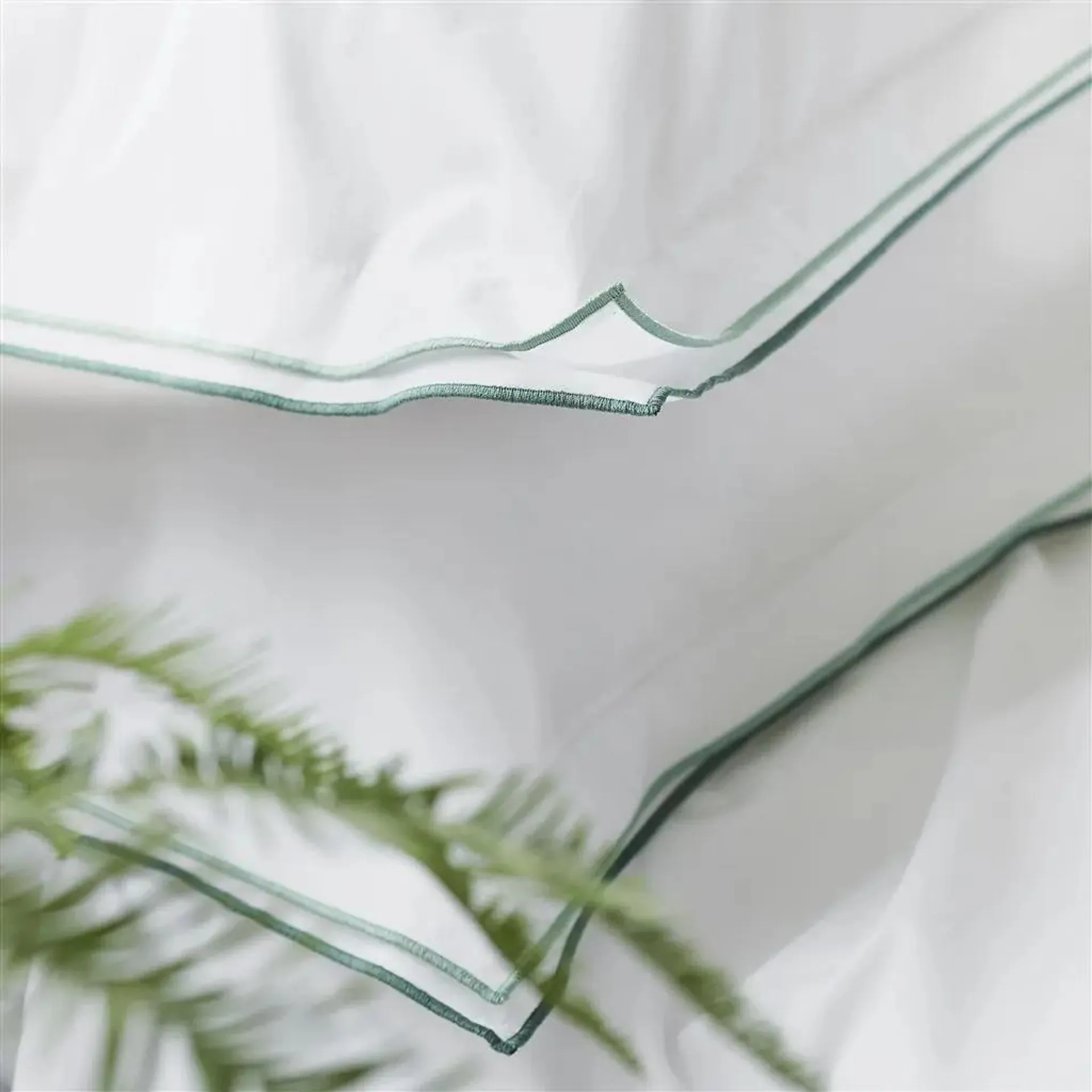 Astor Azure & Antique Jade Cotton Bed Linen