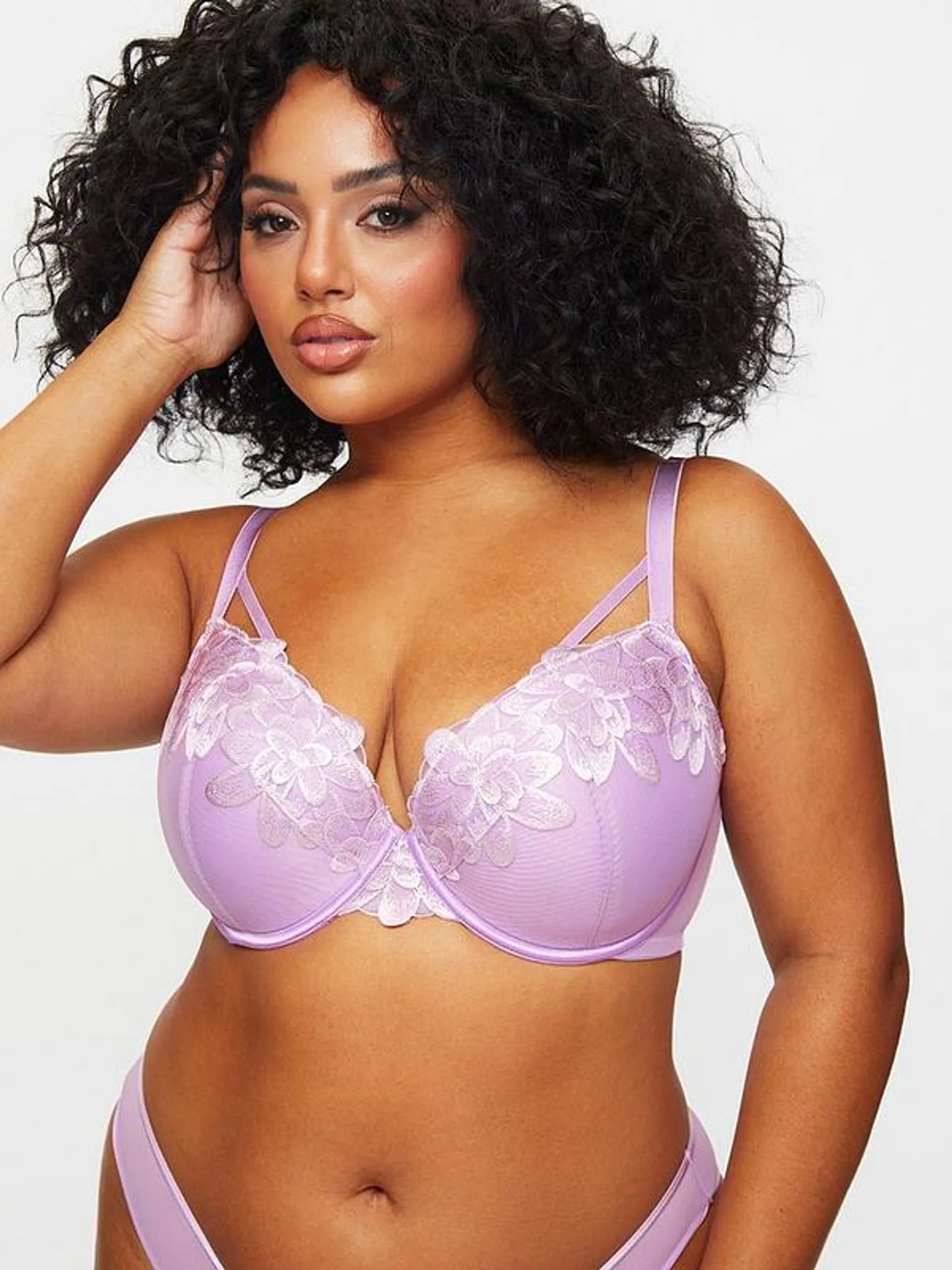 Bras Cherishing Fuller Bust Padded Plunge Bra DD-G