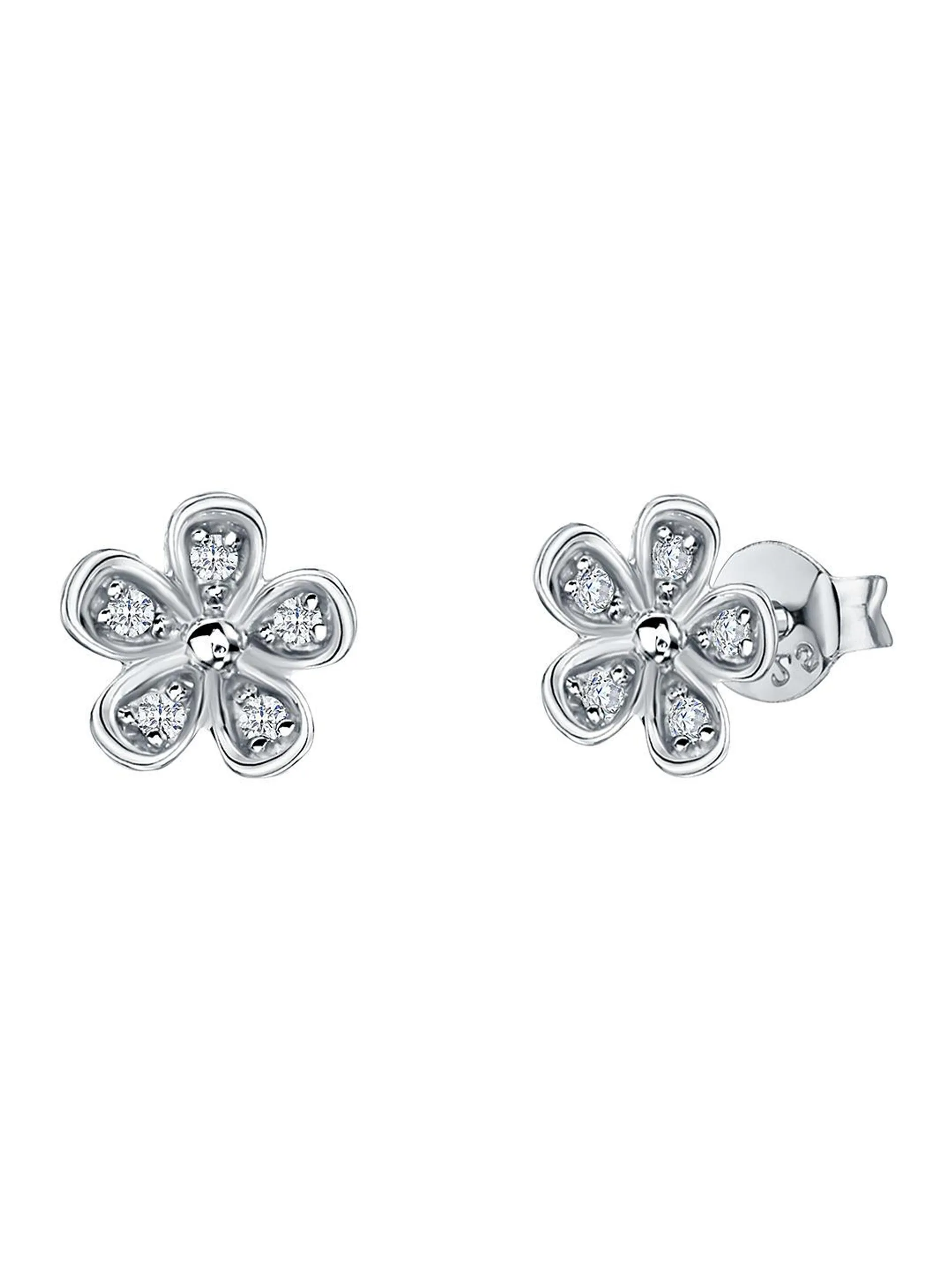 Jools by Jenny Brown Five Petal Pavé Stud Earrings