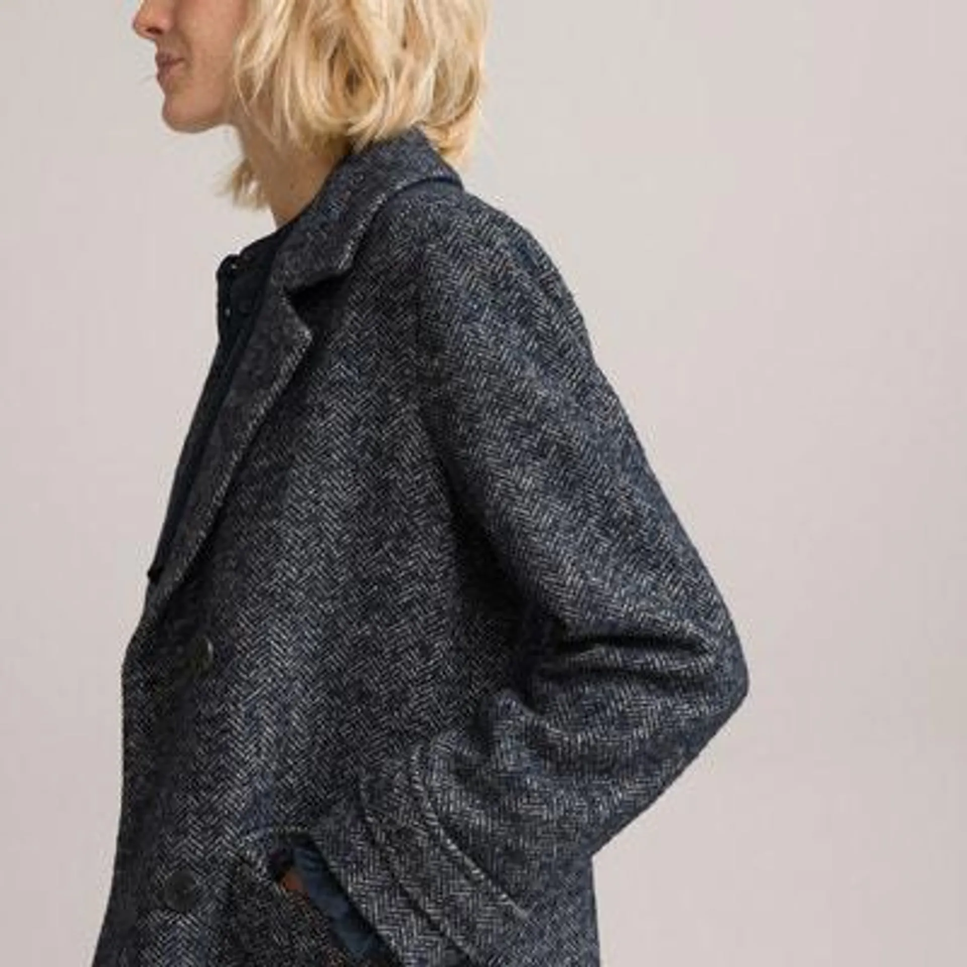 Recycled Herringbone Coat