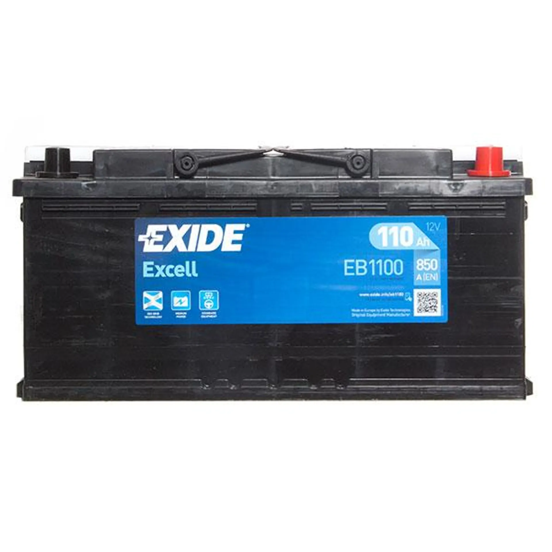Exide Excel 020 Car Battery (110Ah) - 3 Year Guarantee
