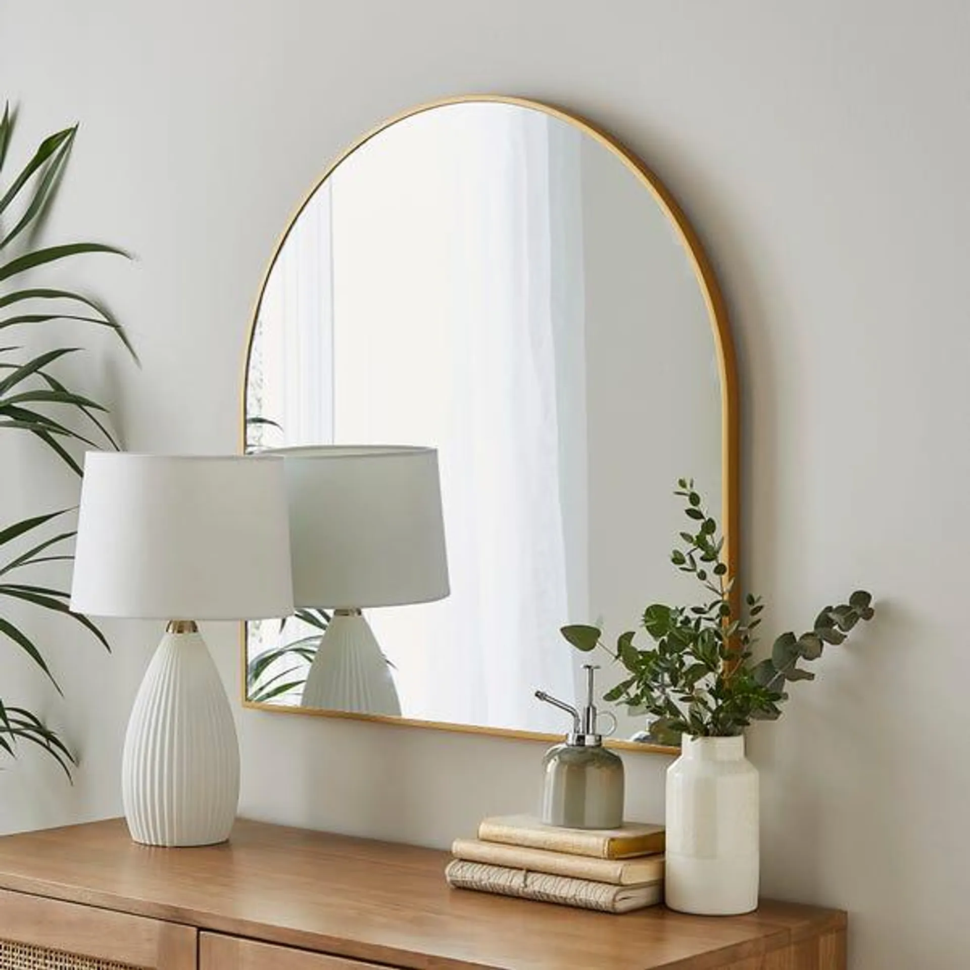 Essentials Arched Overmantel Wall Mirror