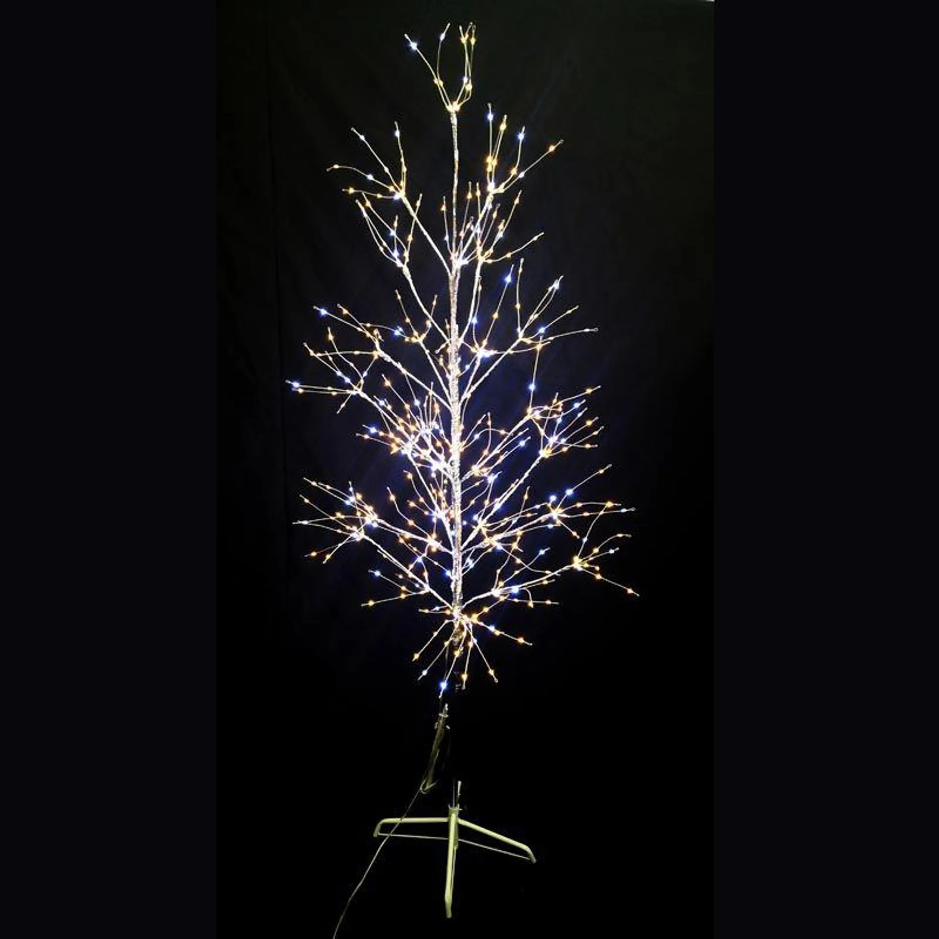 Silver Tree with Warm and Ice White LEDs