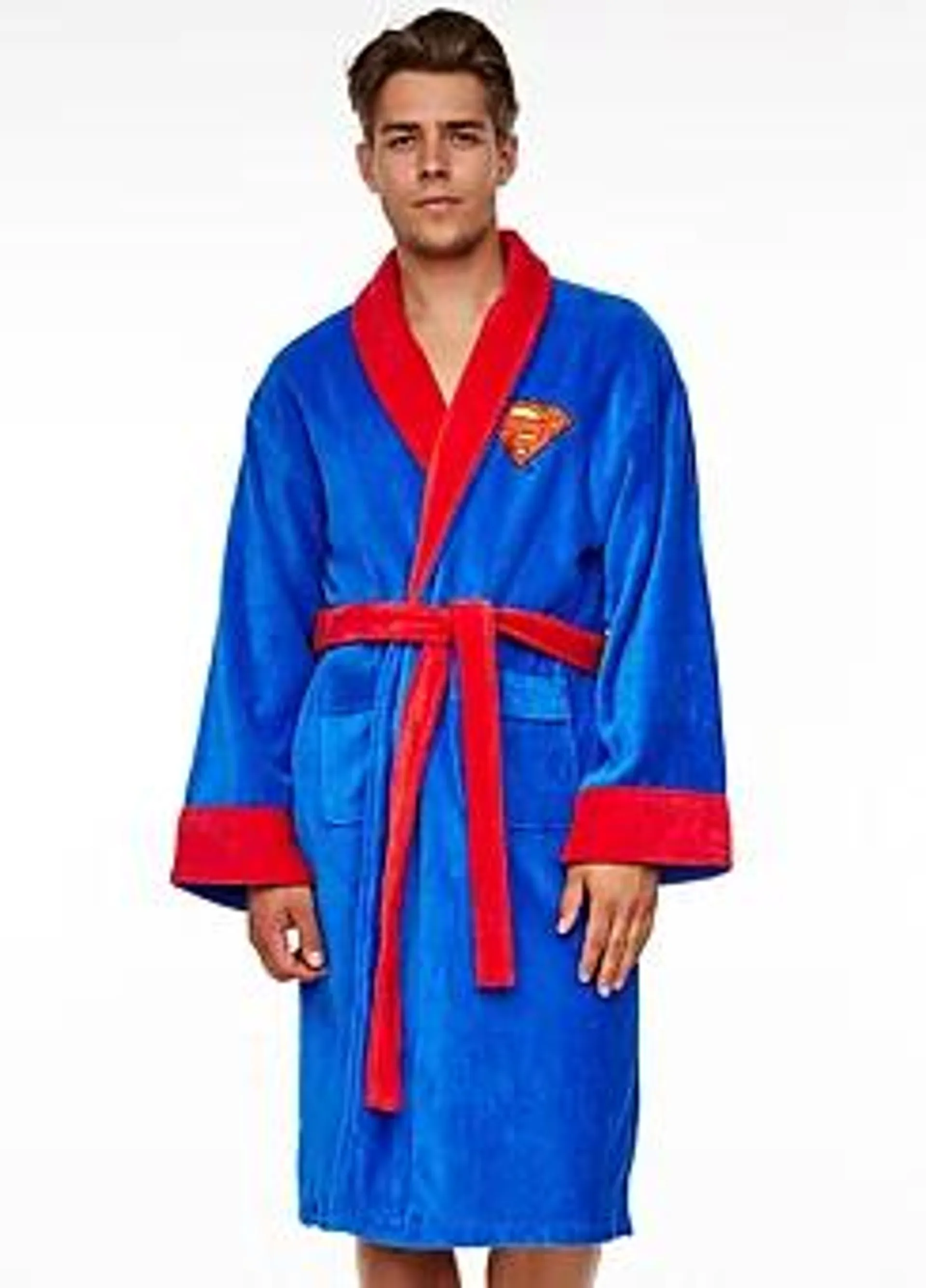 DC Comics Superman Blue Adult Fleece Bathrobe