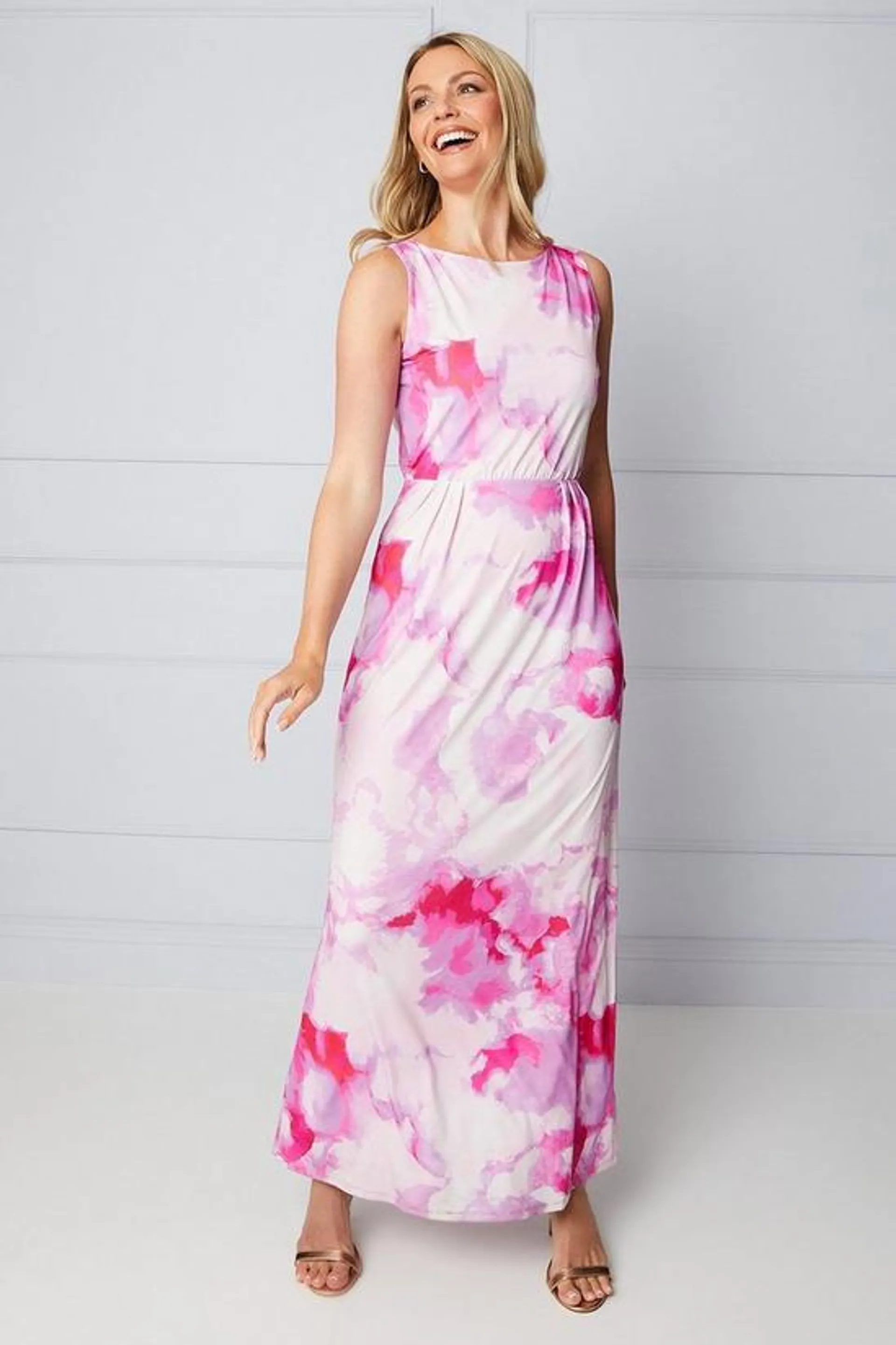 Premium Jersey Printed Maxi Dress