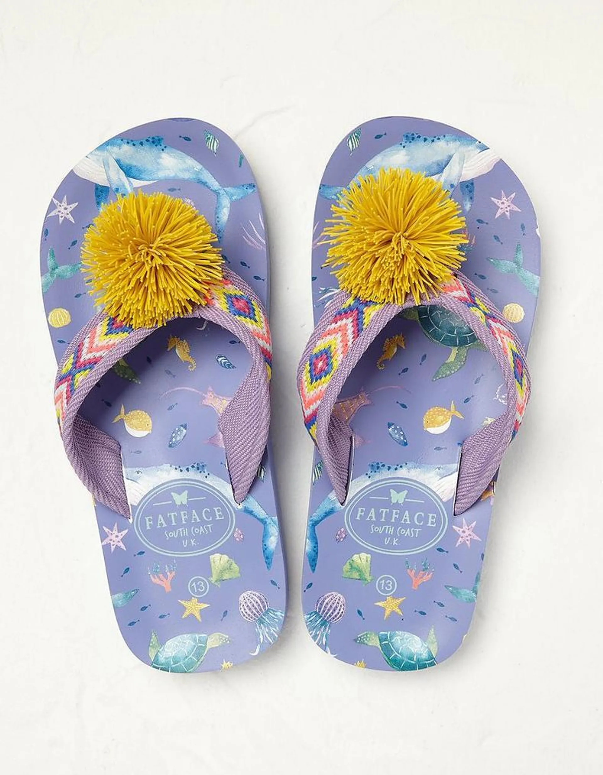 Kids Sea Creature Flip Flops