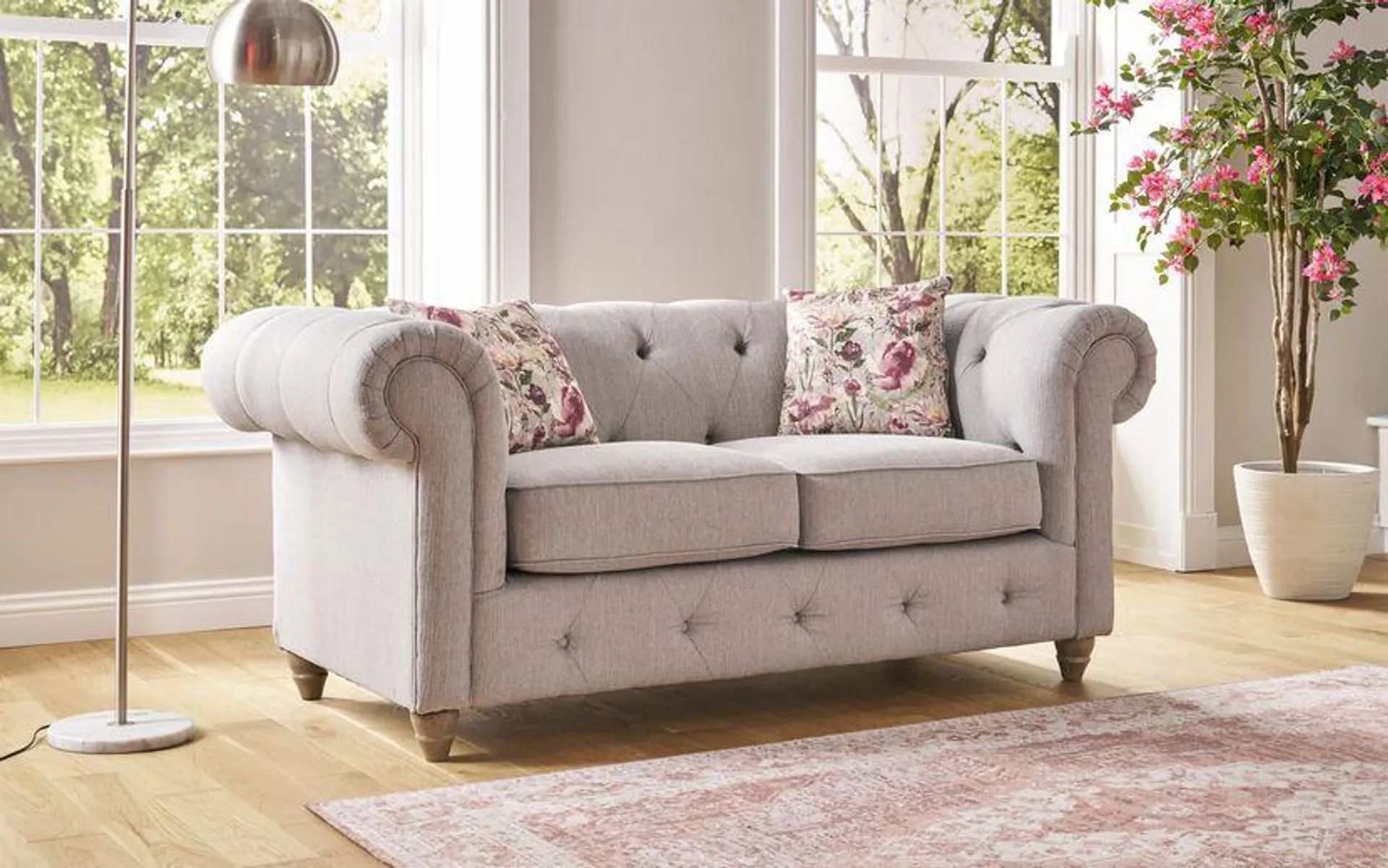 Living Abbey Fabric 2 Seater Sofa