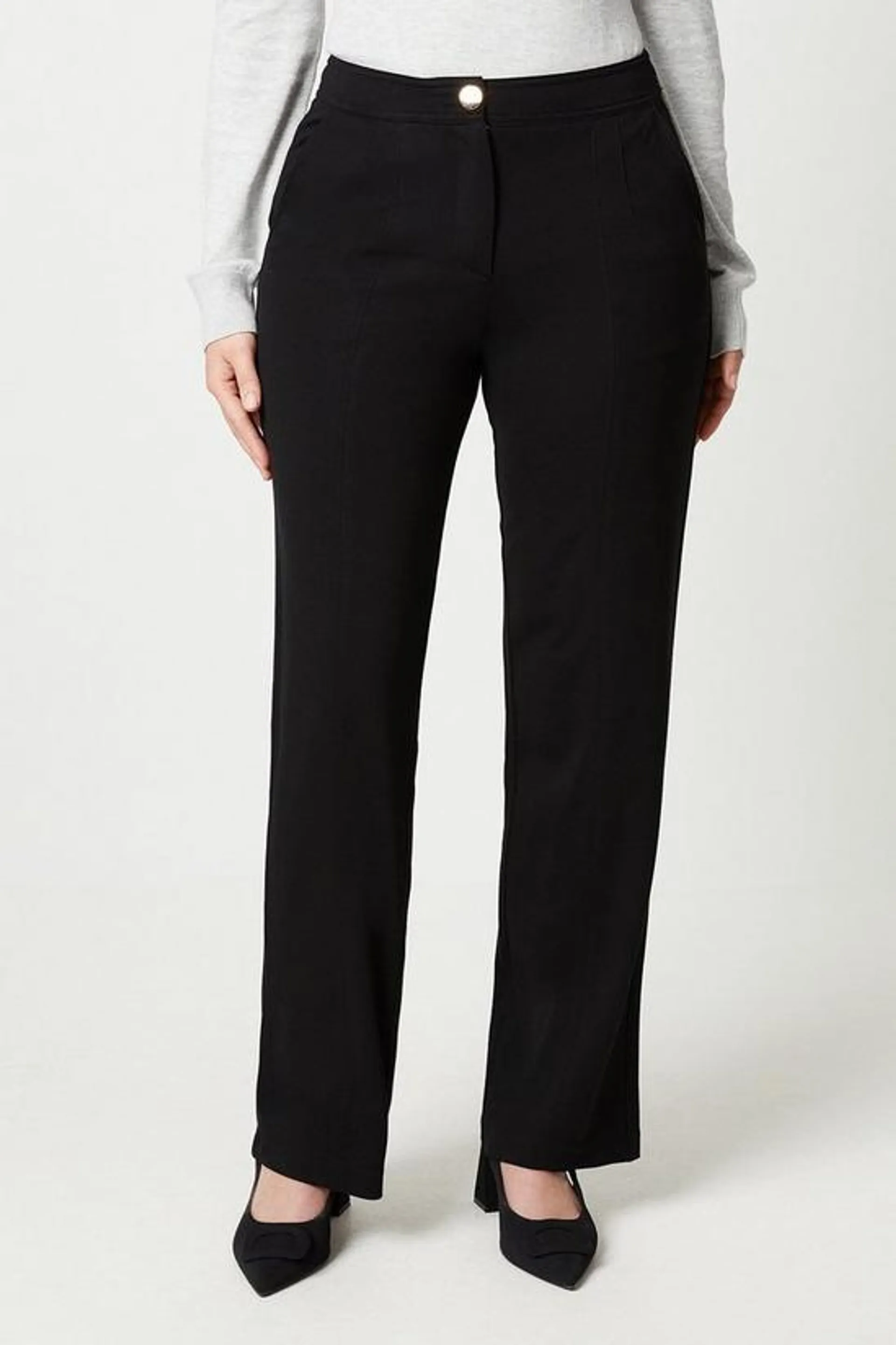 Premium Ponte Wide Leg Trouser