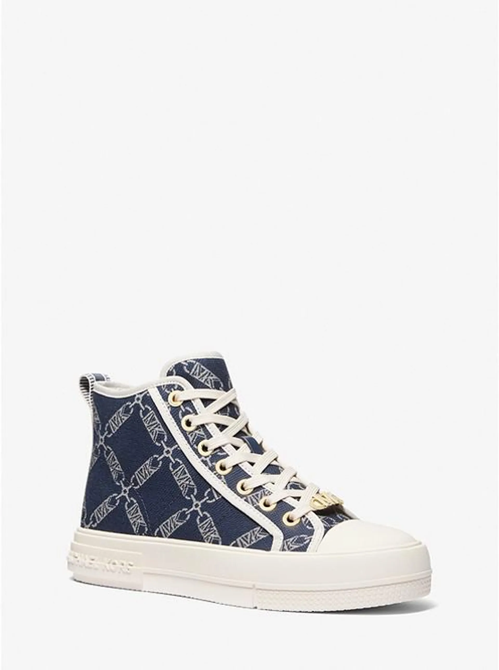 Evy Empire Logo Jacquard High-Top Sneaker