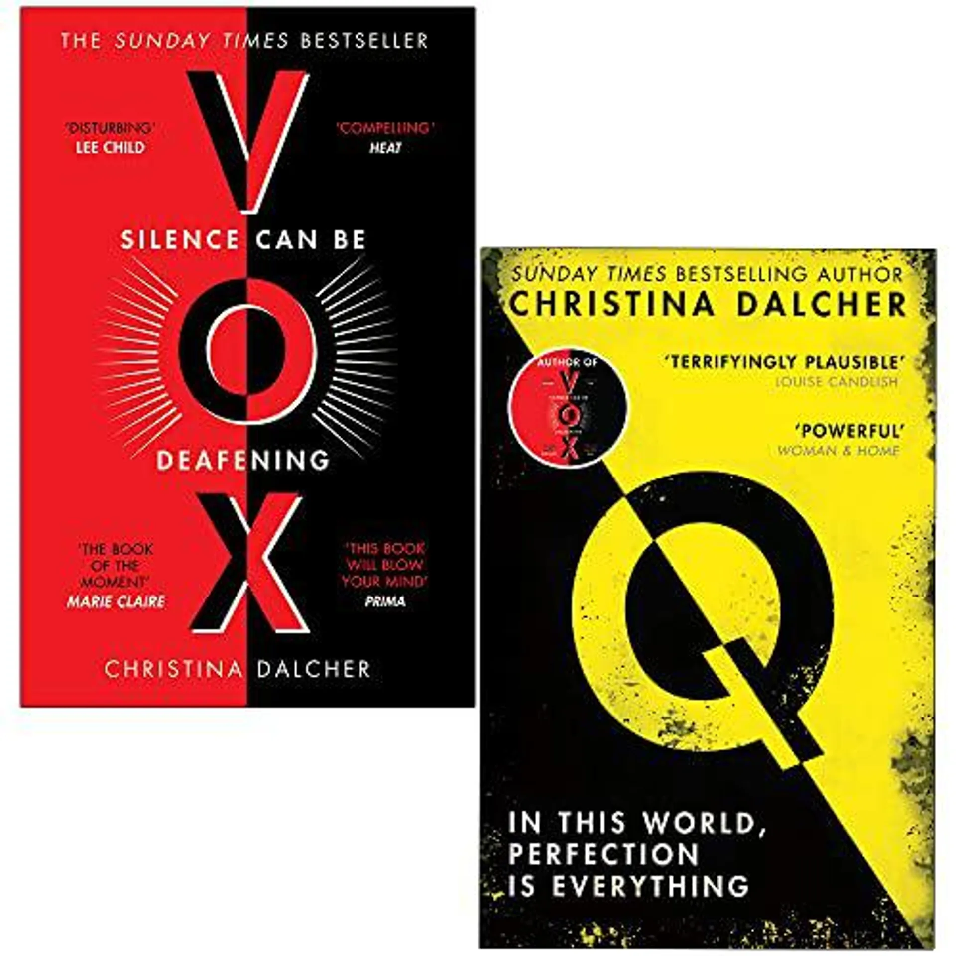 Christina Dalcher 2 Books Collection Set (Vox & Q) Sunday Times Best Sellers