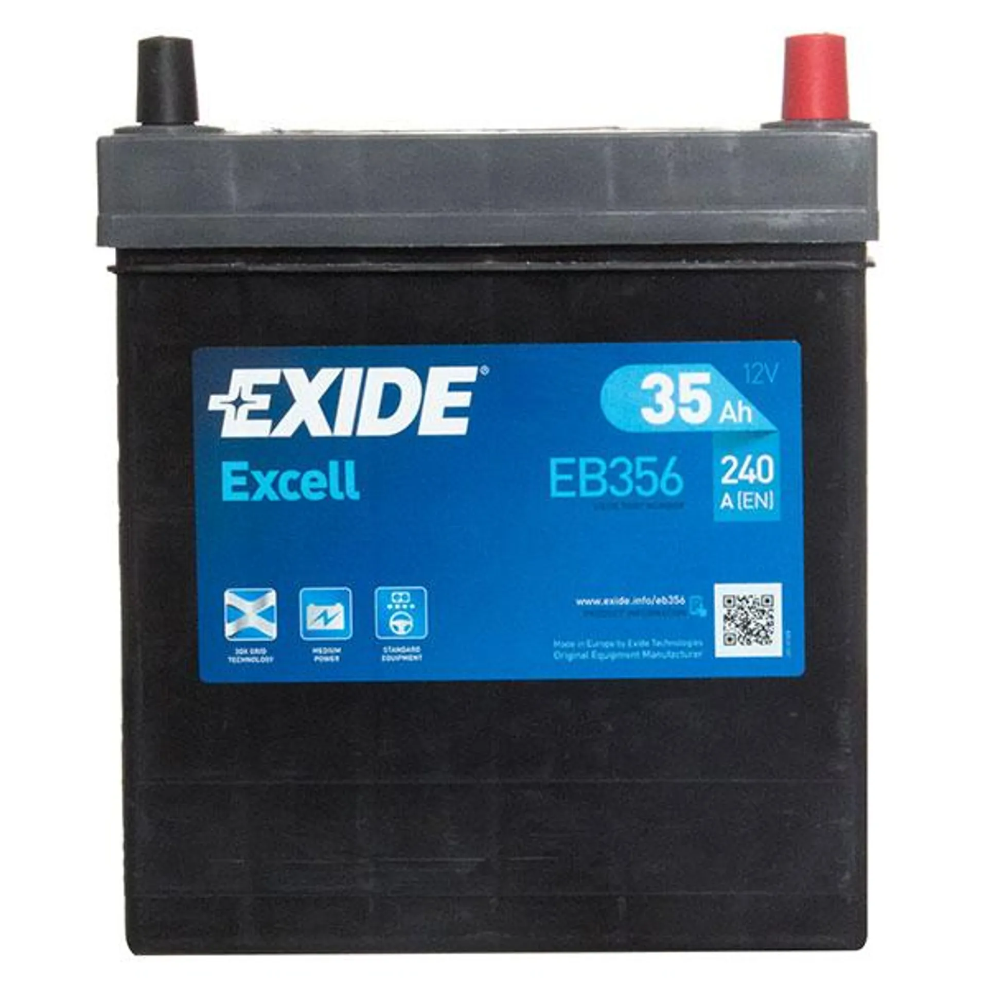 Exide 054 Car Battery - 3 Year Guarantee