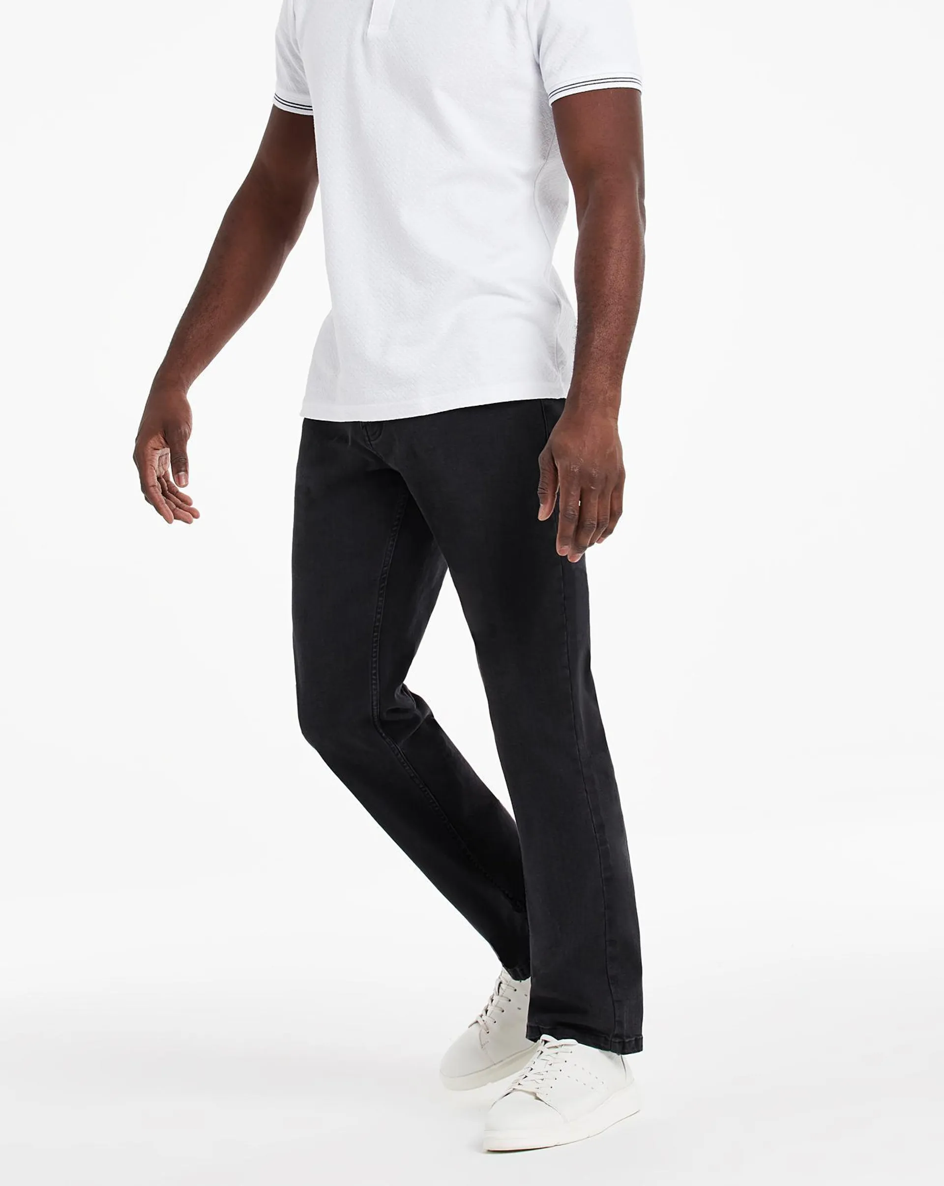 Blackwash Loose Fit Stretch Jeans