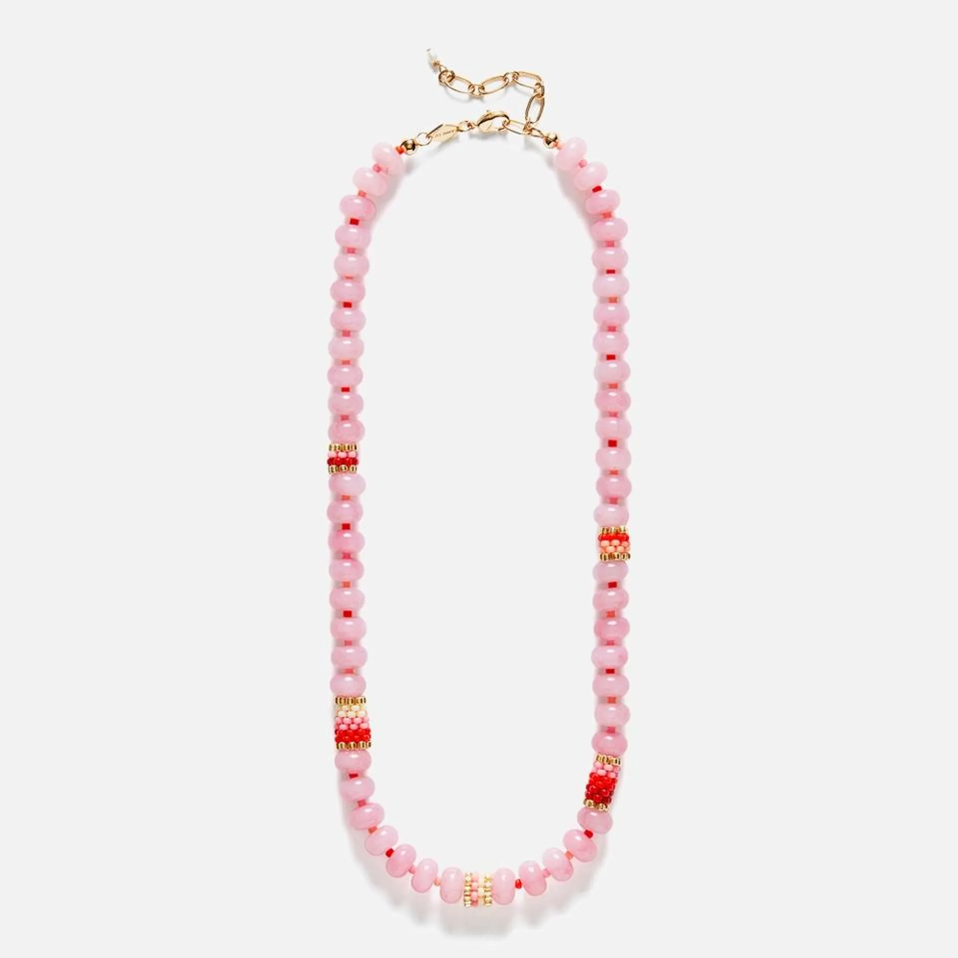 Anni Lu Barrel 18-Karat Gold Plated Bead Necklace