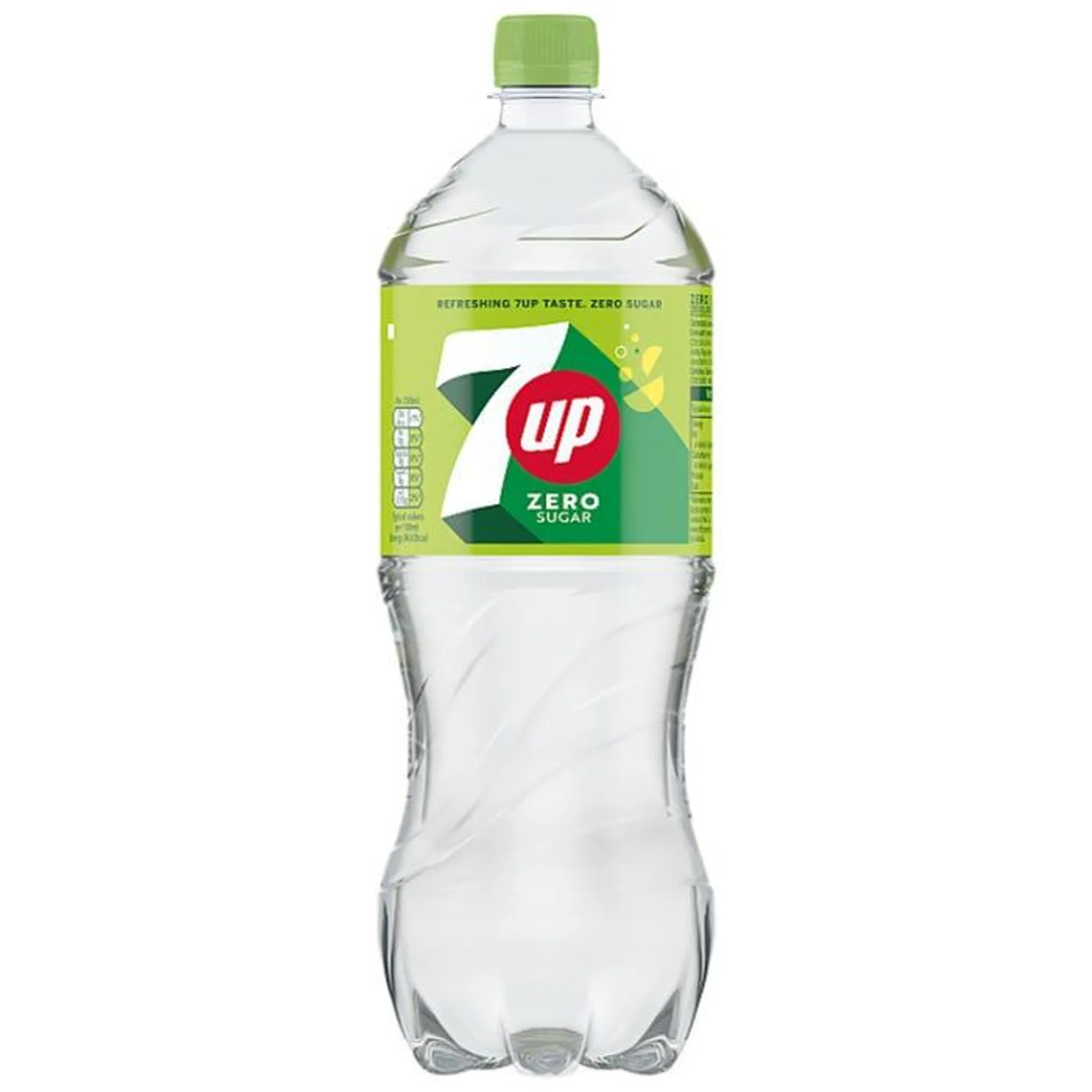 7UP Zero Sugar Free Lemon & Lime Bottle, 1.5L