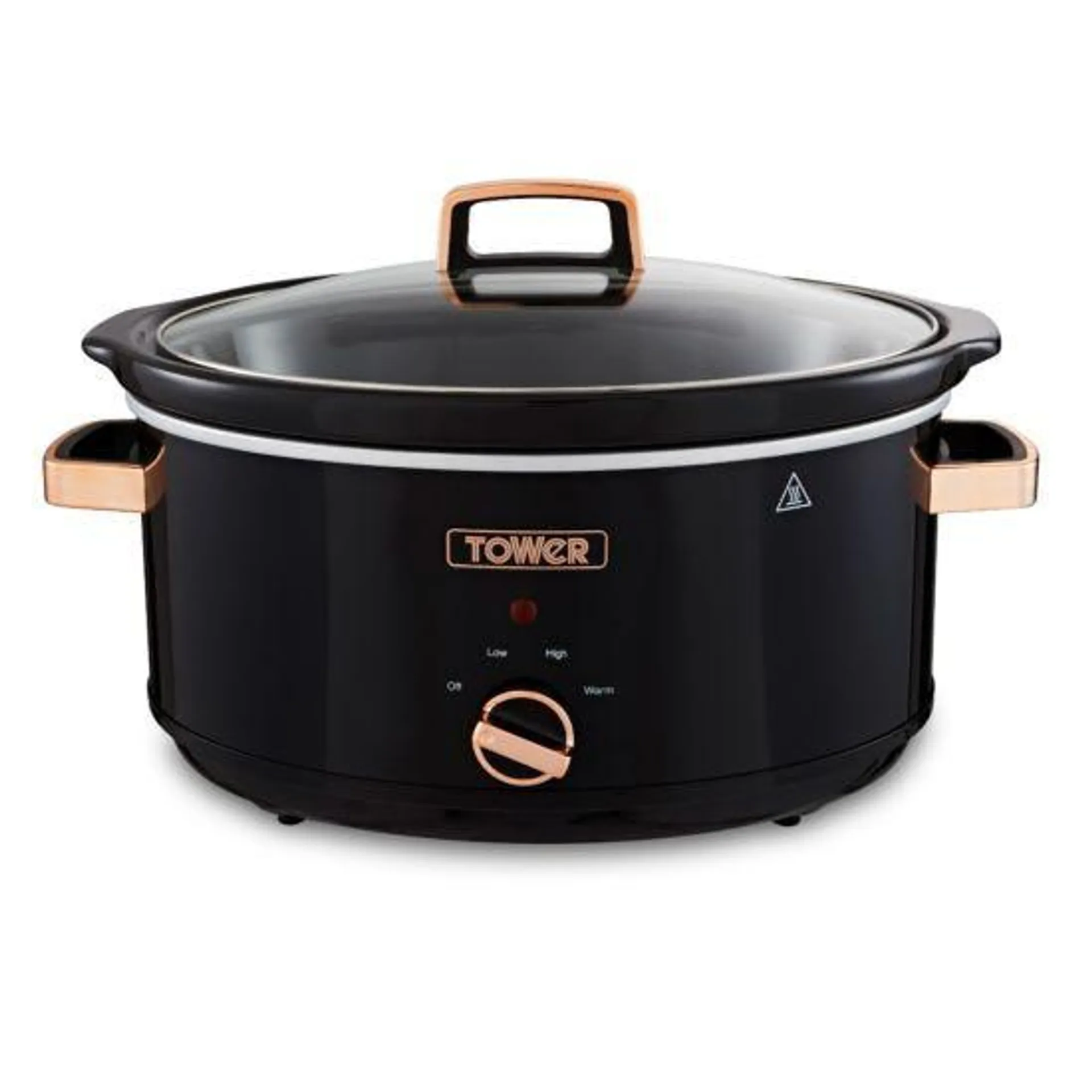 Tower T16019RG 270W 6.5L Slow Cooker - Black and Rose Gold