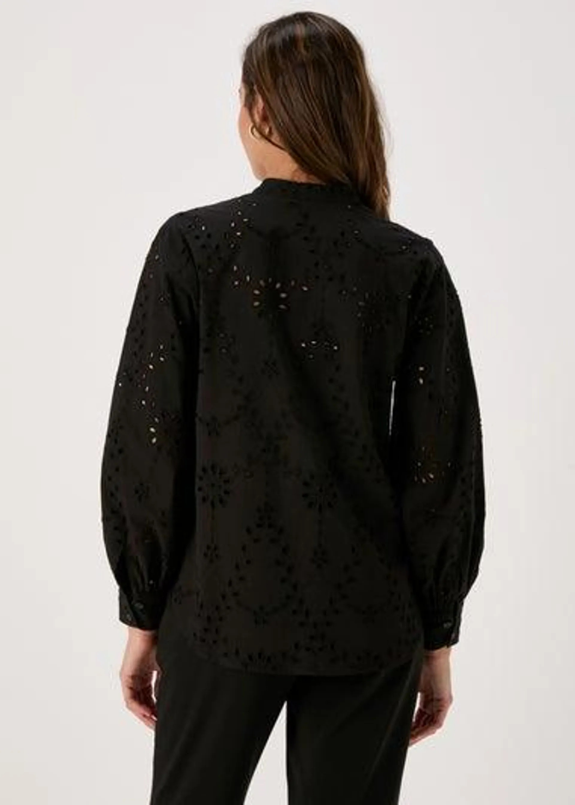 Et Vous Black Schiffli Shirt