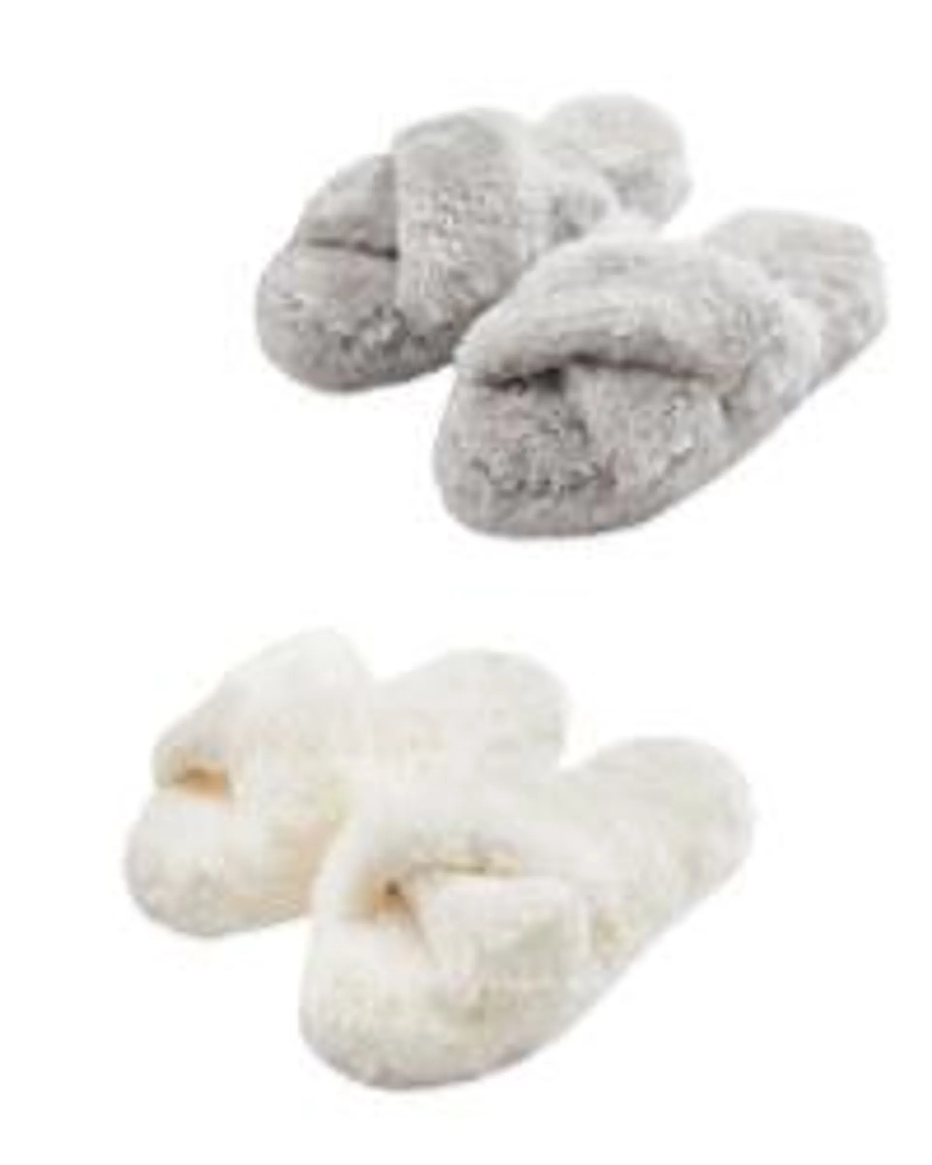 Ladies Chunky Plush Slipper