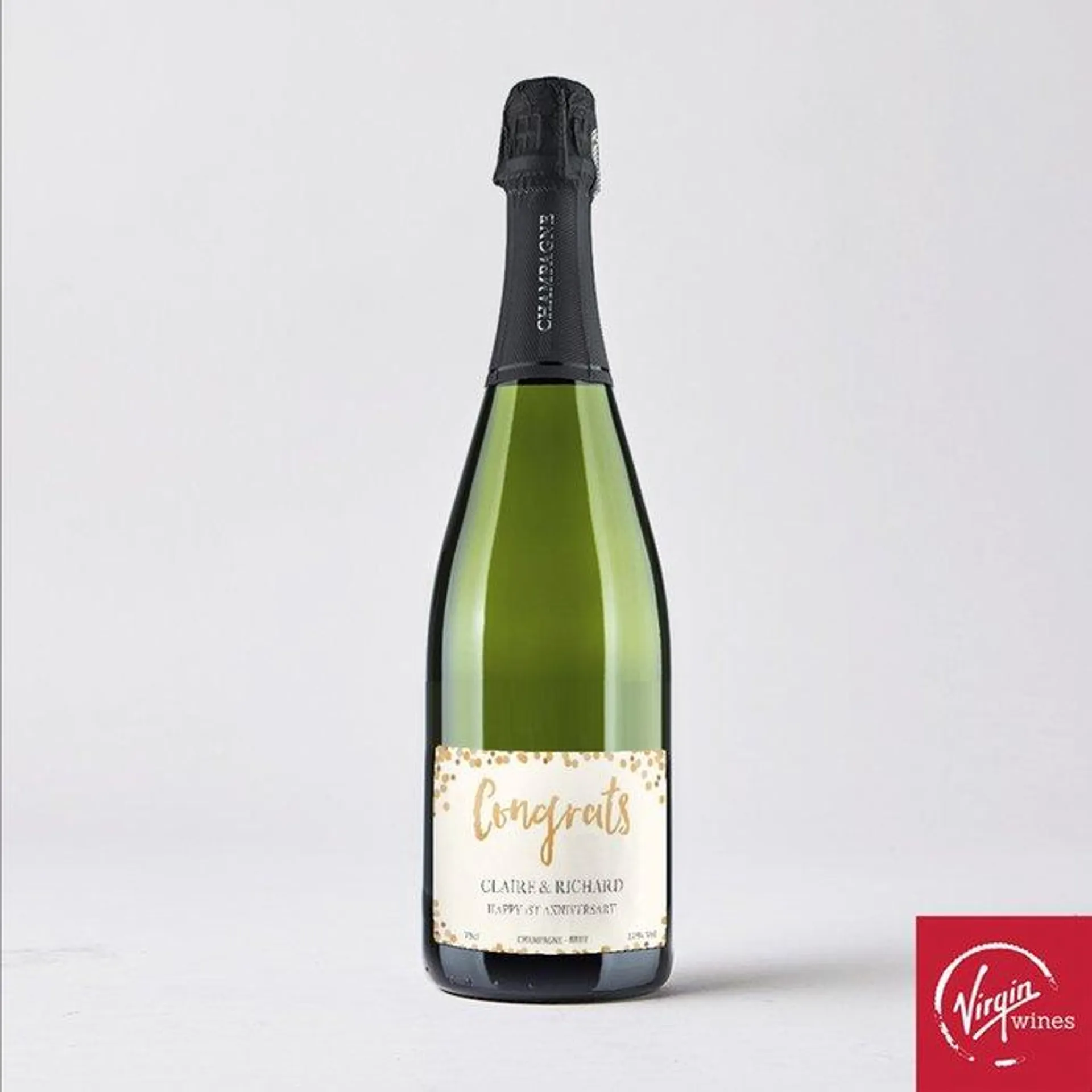 Personalised 1st Anniversary Champagne 75cl