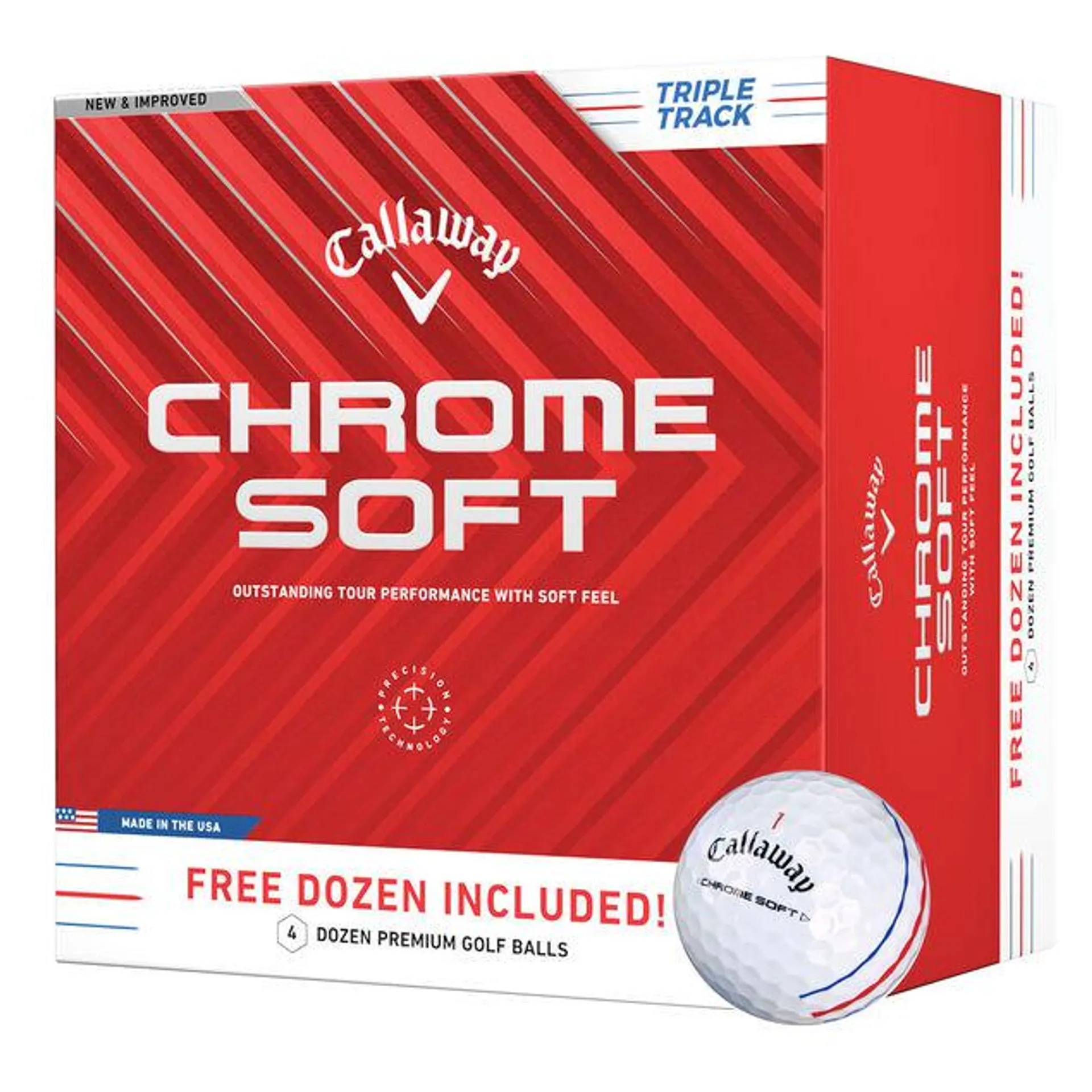 Callaway Chrome Soft Triple Track 4 for 3 Golf Ball Pack