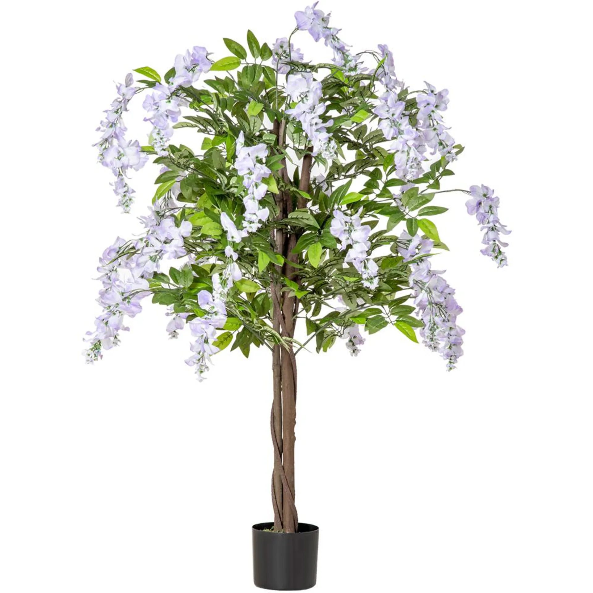 Portland Liliac Flowers Wisteria Tree Artificial Plant In Pot 3.6ft