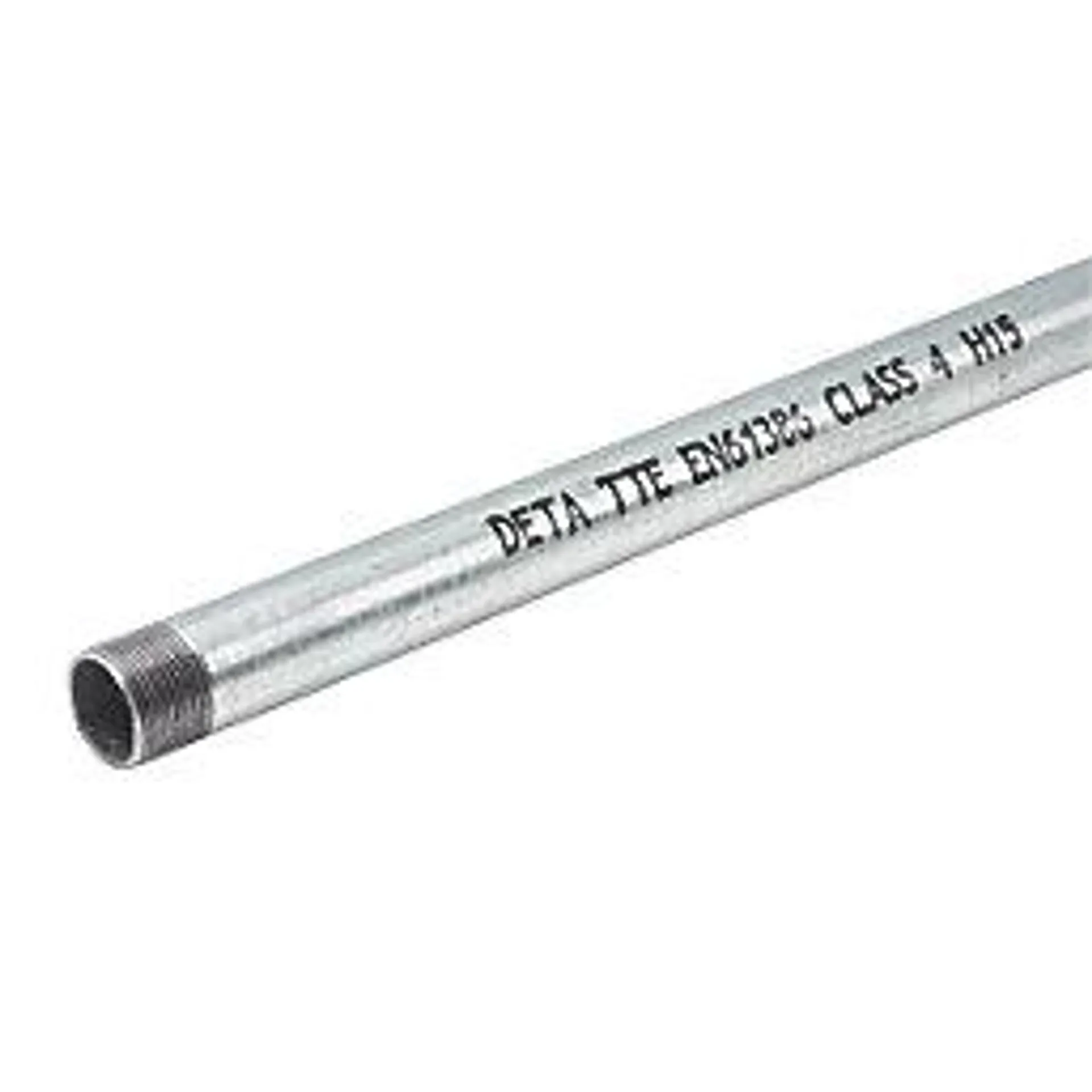 Deta TTE Round Steel Galvanised Class 4 Conduit Tube 25mm x 3m