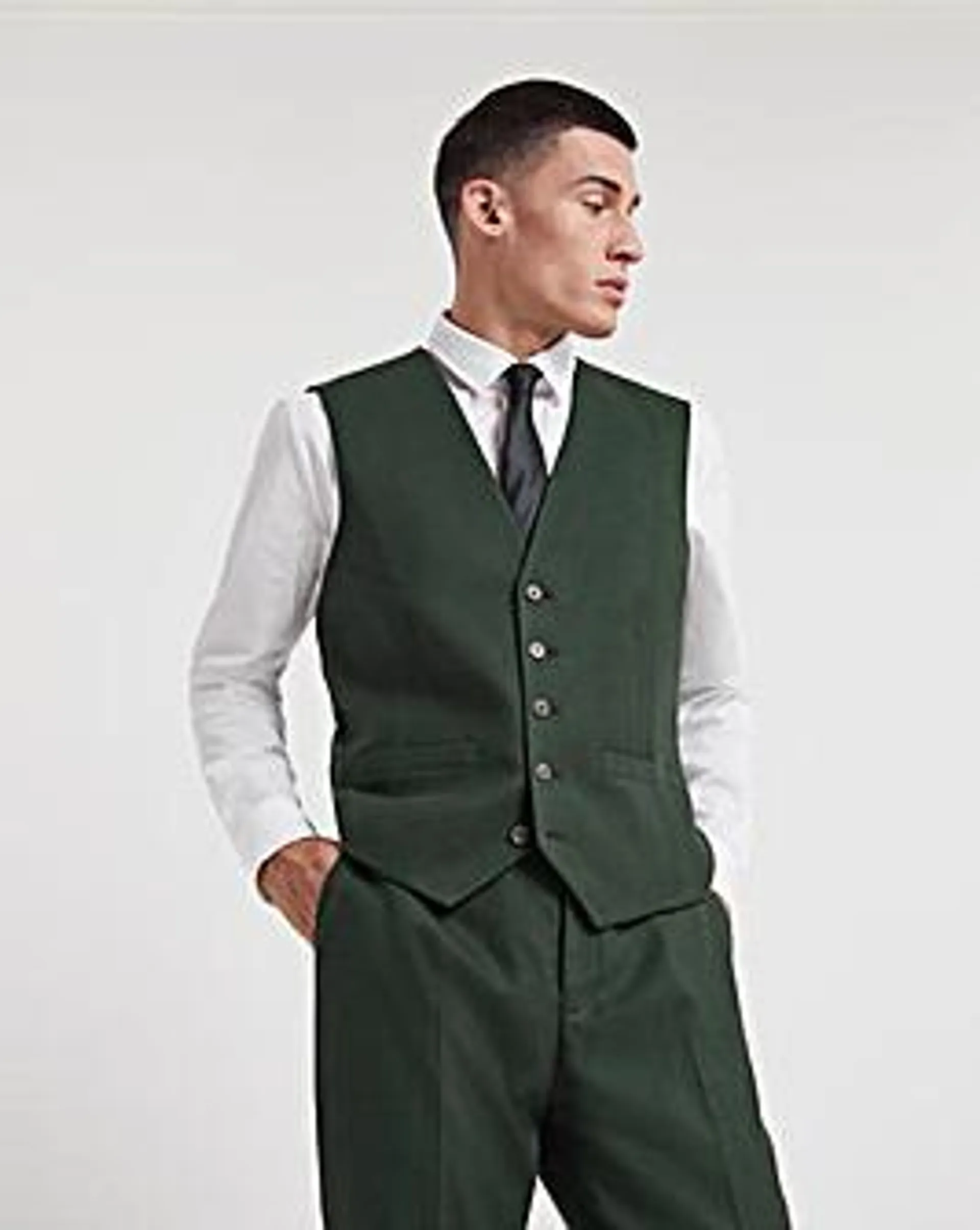 Plain Brushed Flannel Waistcoat