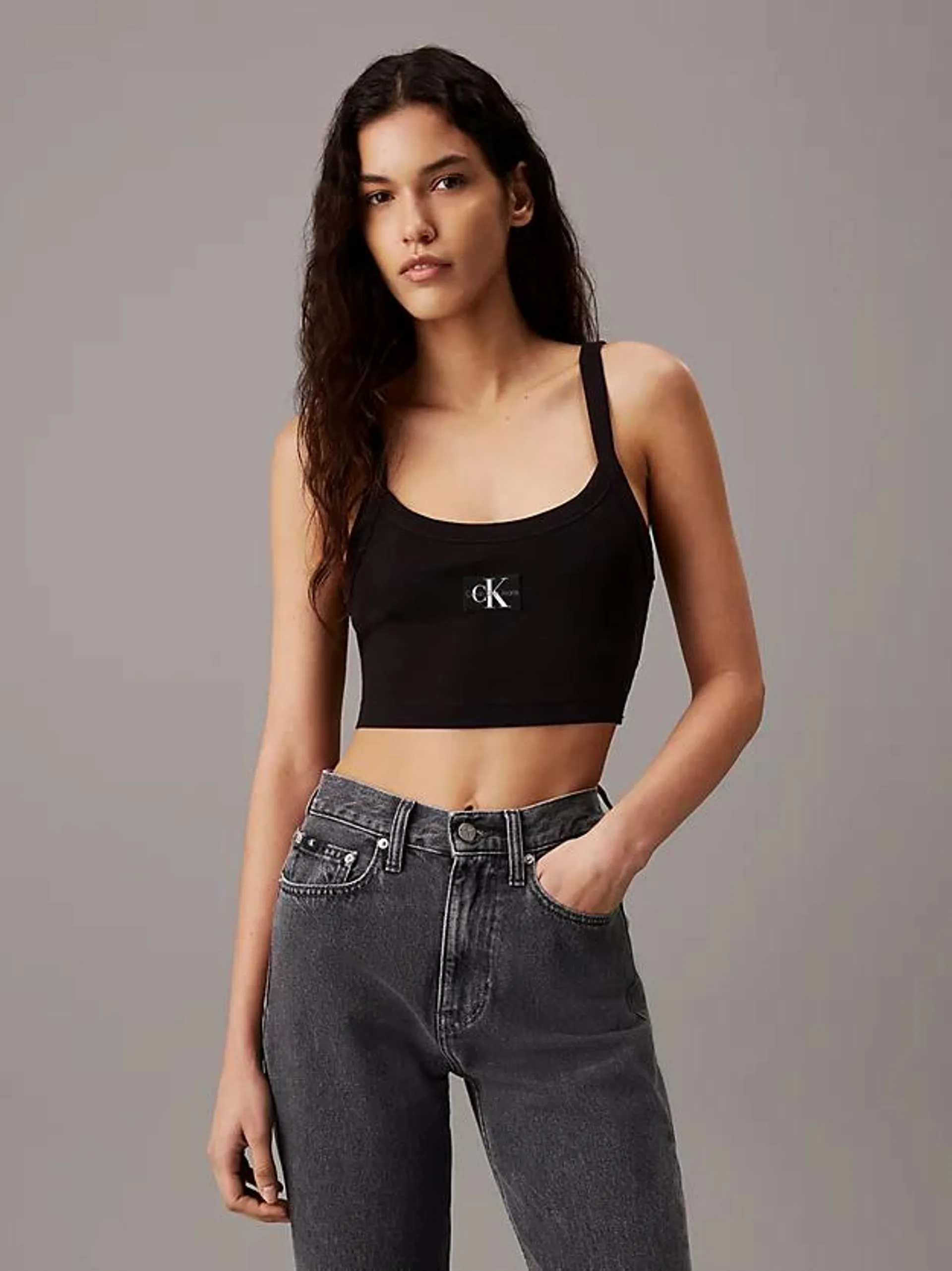 Ribbed Cotton Bralette Top