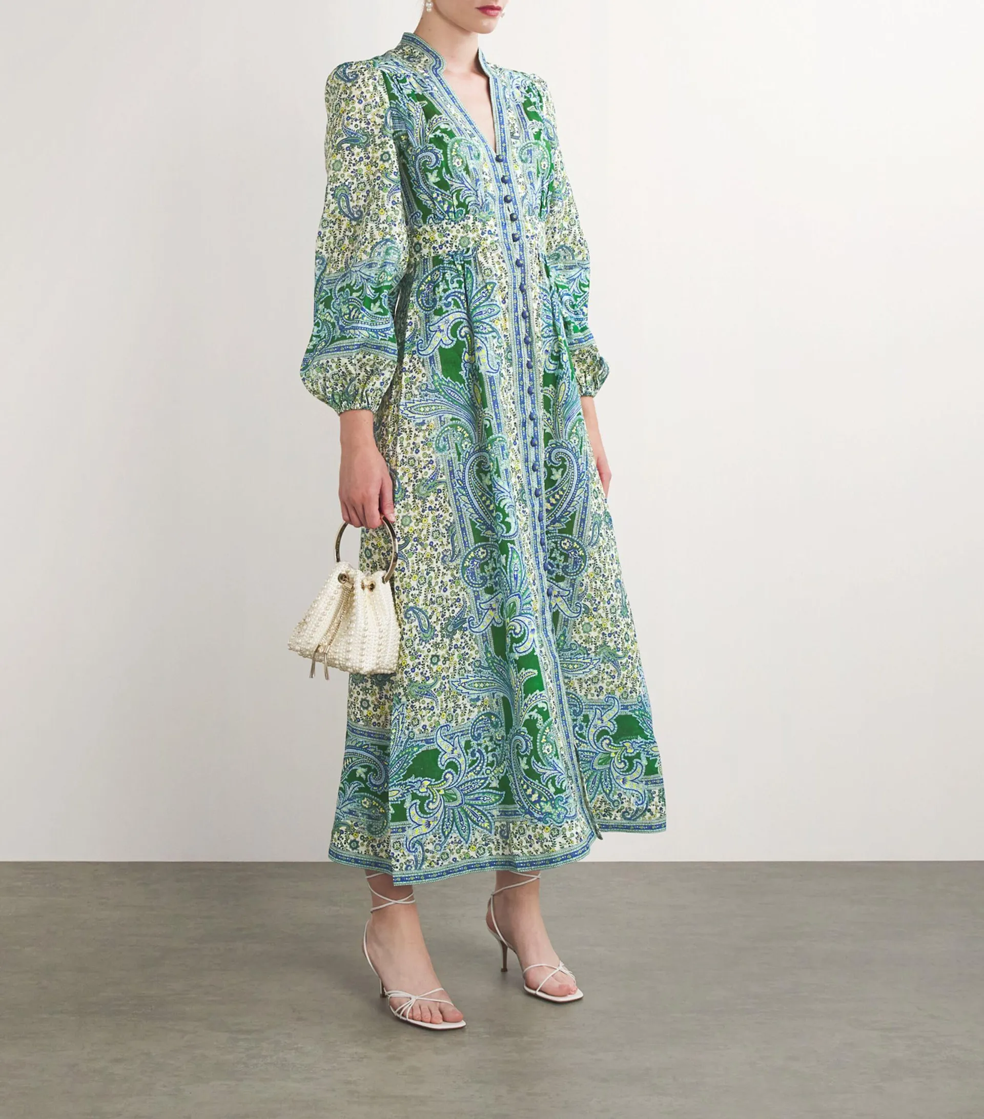 Linen Paisley Ottie Dress