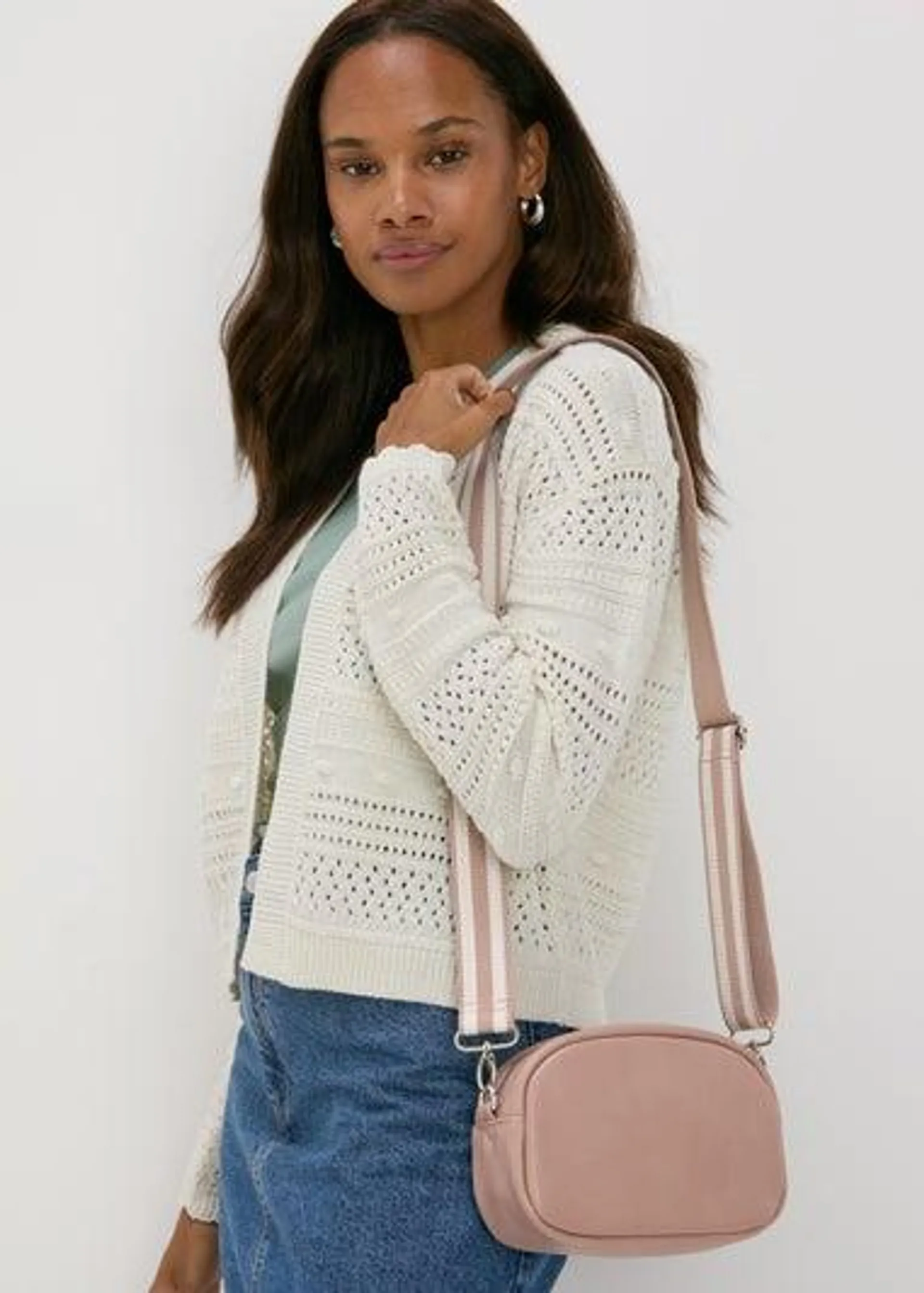 Pink PU Camera Bag